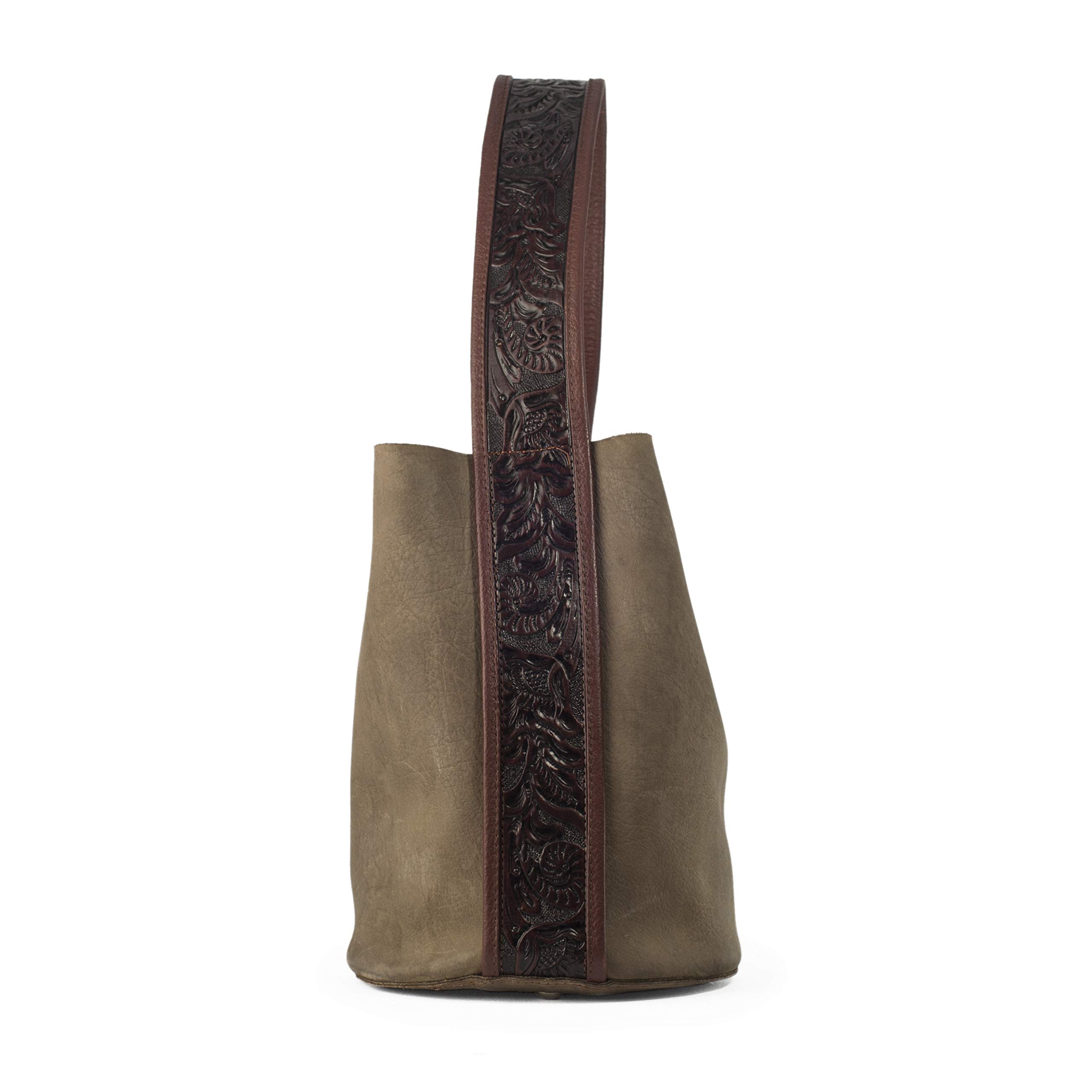 Genuine Cowhide Leather Tote Bag for Women - Handmade with Hand-Chiseled Handle - Dolores Model - Perfect for Work, Travel & Everyday Use