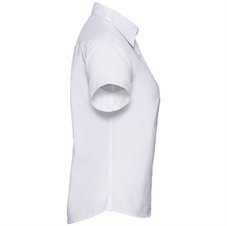 Russell Collection Women's Short Sleeve Classic Twill Shirt (J917F) - Comfortable Casual Top for Work, Office & Everyday Wear