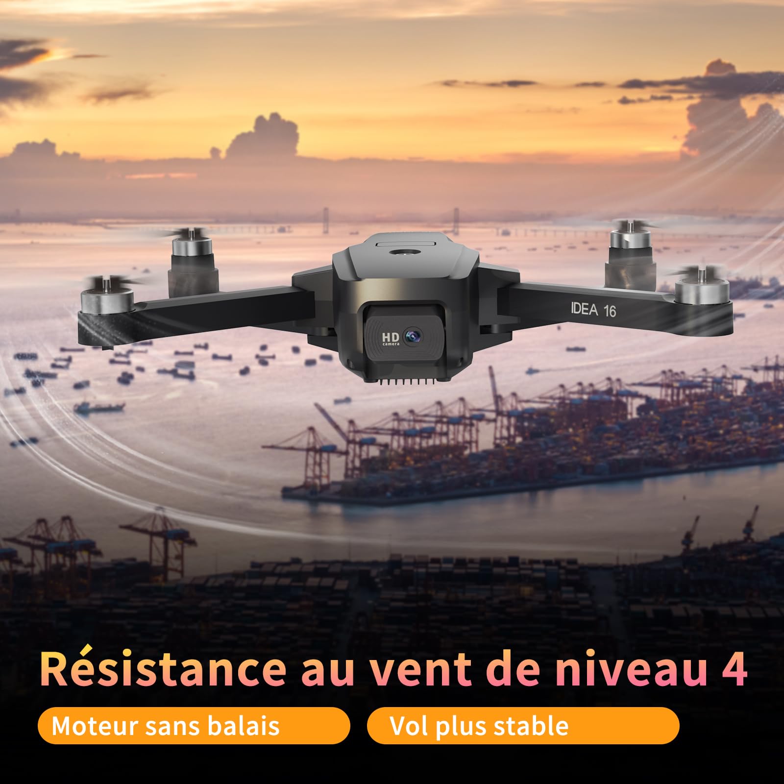 4K Camera Drone with Brushless Motor, Level 4 Wind Resistance, FPV WIFI 5G Transmission, Dual Cameras for Beginners, 30 Min Flight Time RC Quadcopter - Perfect for Aerial Photography, Travel Adventures & Outdoor Exploration