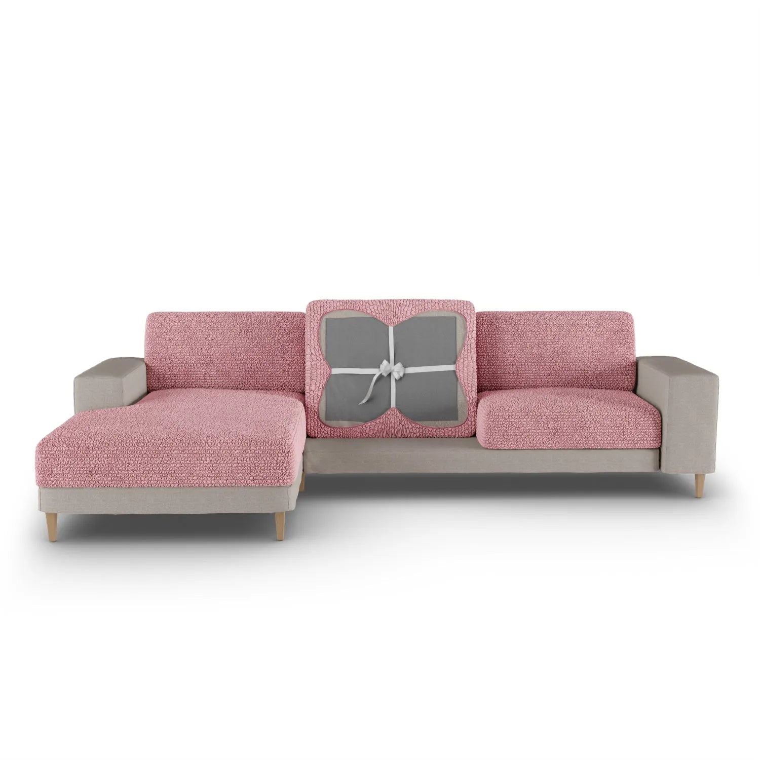 Premium Microfiber Chaise Lounge Seat Cushion Cover - Soft, Durable & Washable - Perfect for Living Room, Patio or Outdoor Furniture Protection