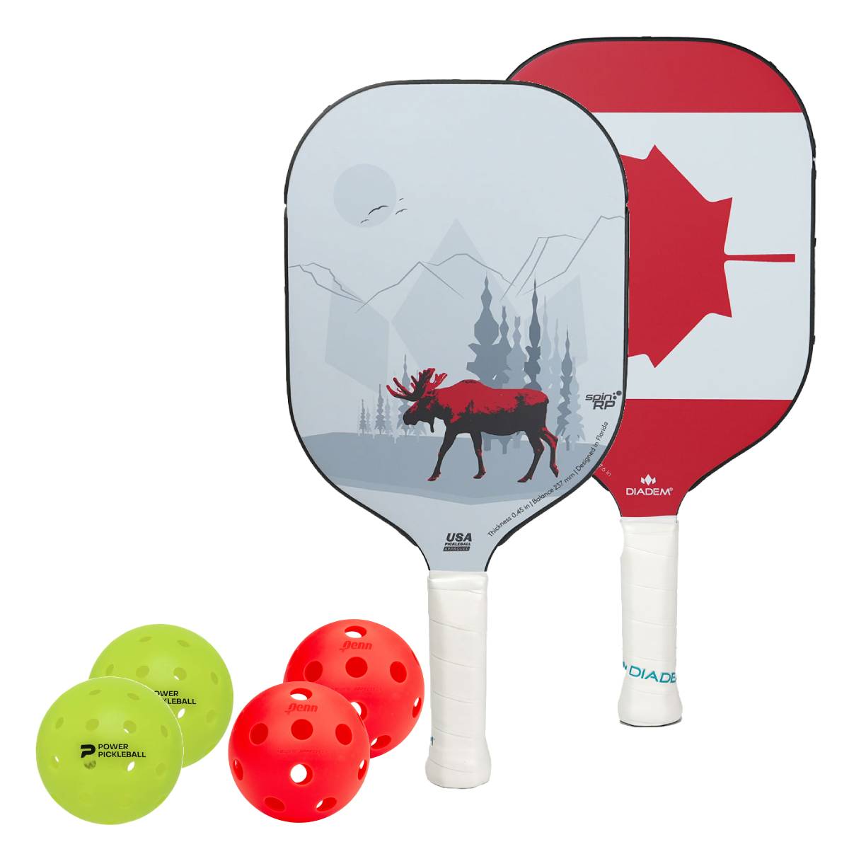 Diadem Icon V1 Pickleball Paddles - 2-Pack Set for Competitive & Recreational Play - Premium Performance Paddles for Indoor & Outdoor Pickleball Games