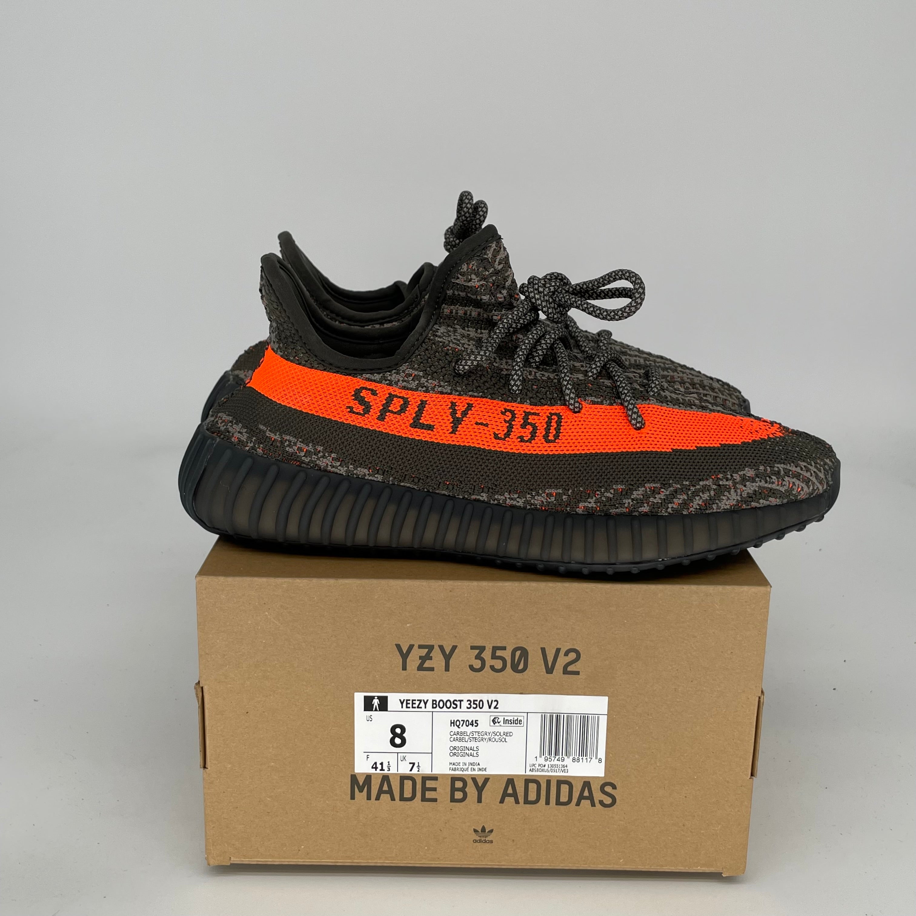 Adidas Yeezy Boost 350 V2 Carbon Beluga - Men's Size 8 Sneakers (Style HQ7045) | Running, Gym & Casual Wear