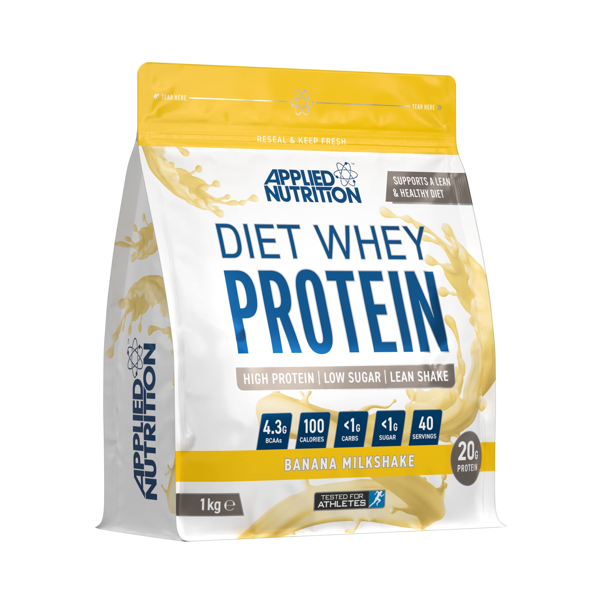 Applied Nutrition Diet Whey Protein Powder 1kg - Low Fat High Protein Shake for Weight Loss & Muscle Building | Perfect for Post-Workout Recovery & Healthy Meal Replacement