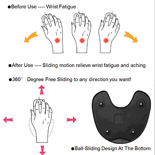 Ergonomic U-Shaped Wrist Rest for Mouse Pad - Comfortable Support for Laptop & Desktop Computers - Perfect for Office Work, Gaming & Long Computer Sessions