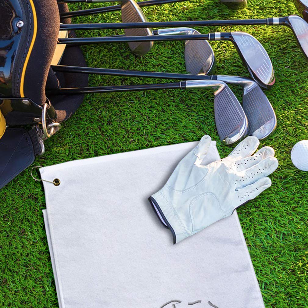 Stylish Printed Golf Towel with Rhino Design - Premium Cotton Bag Accessory for Golfers | Perfect for Golf Courses, Driving Ranges & Sports Gyms