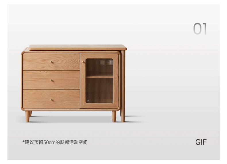 Solid Oak Retractable Vanity Dressing Table with Mirror - Perfect for Bedroom, Bathroom & Small Space Makeup Organization
