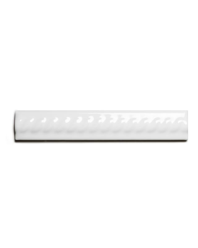 Kakel Victoria Decorative Strip 2.5 x 15 cm White Glossy - Perfect for Kitchen Backsplash, Bathroom Tile Trim & Interior Design Accents