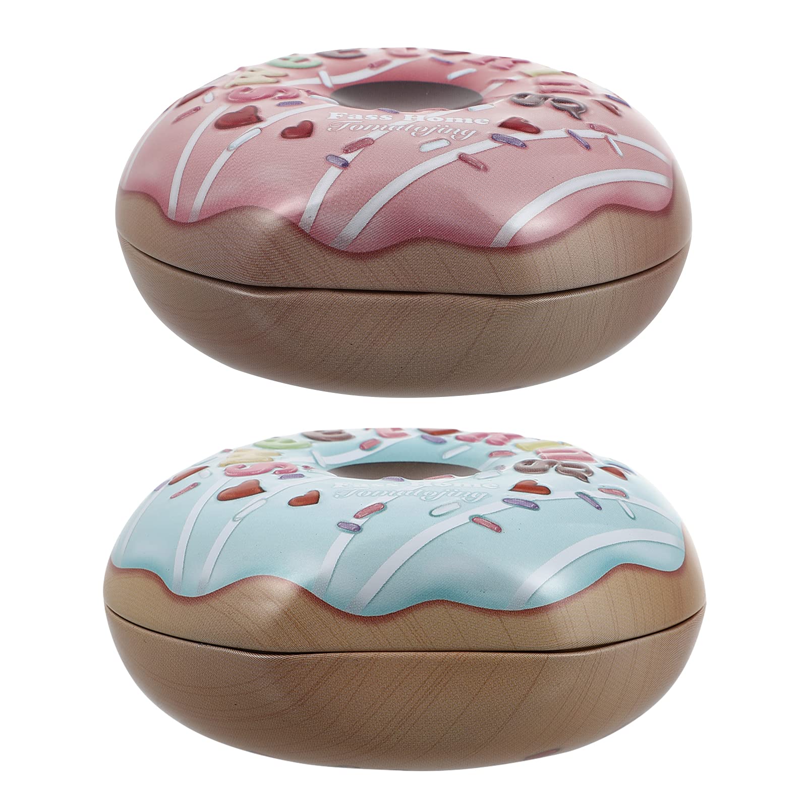 ABOOFAN 2-Piece Tinplate Wedding Cookie Box Set with Lids - Decorative Metal Tin Containers for Wedding Party Favors, Snacks Storage, Kids Treats & Candy Gifts - Perfect for Bridal Showers, Birthday Parties & Holiday Gift Packaging