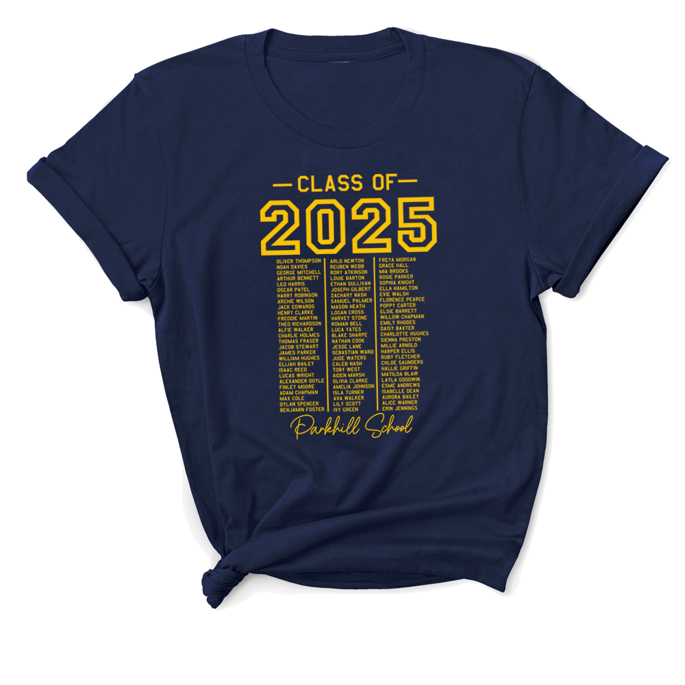 Class Of 2025 Graduation T-Shirt - Comfortable Cotton Senior Year Shirt for High School & College Graduates - Perfect for Graduation Parties, Senior Photos & Alumni Events