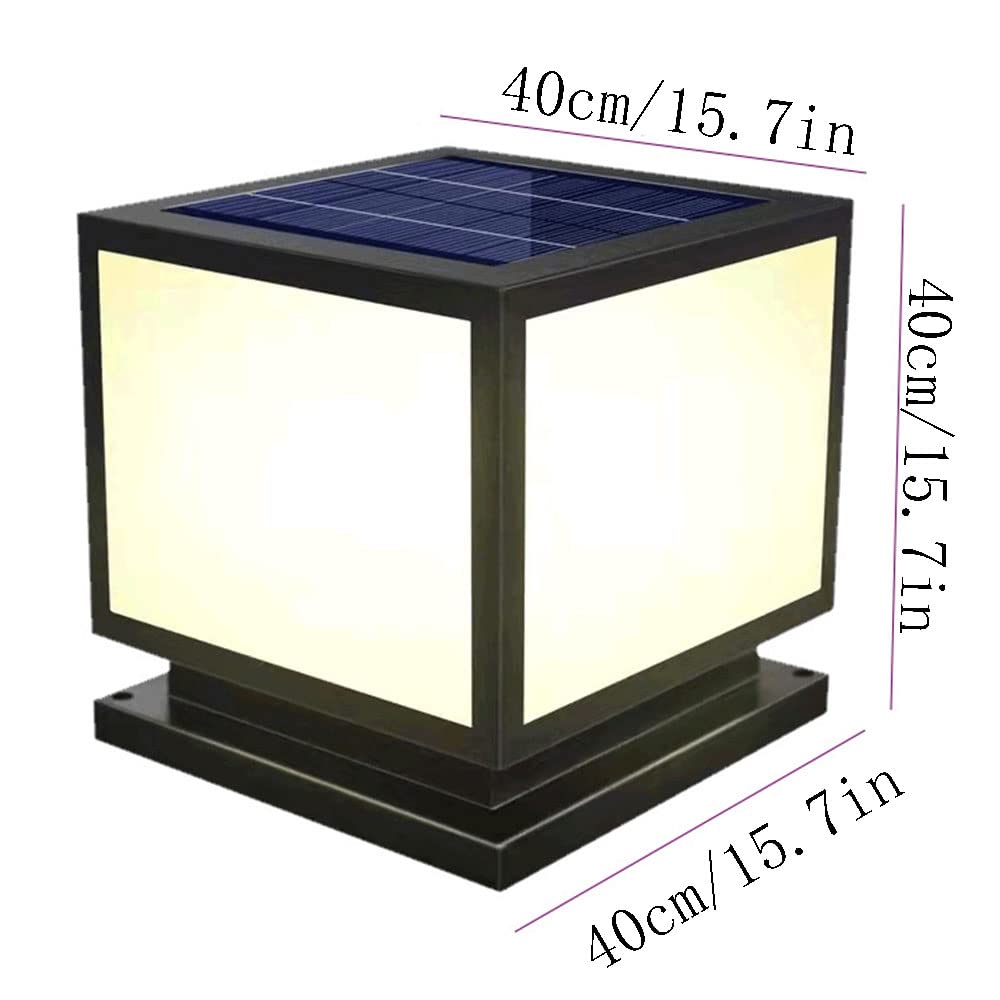 Home Zone Security Solar Post Cap Lights - Classic Solar Powered Outdoor Fence Lights with High Brightness LED for Garden, Deck & Patio - Fits 4x4, 5x5 & 6x6 Wooden Posts - Perfect for Pathway Lighting, Backyard Security & Landscape Decoration