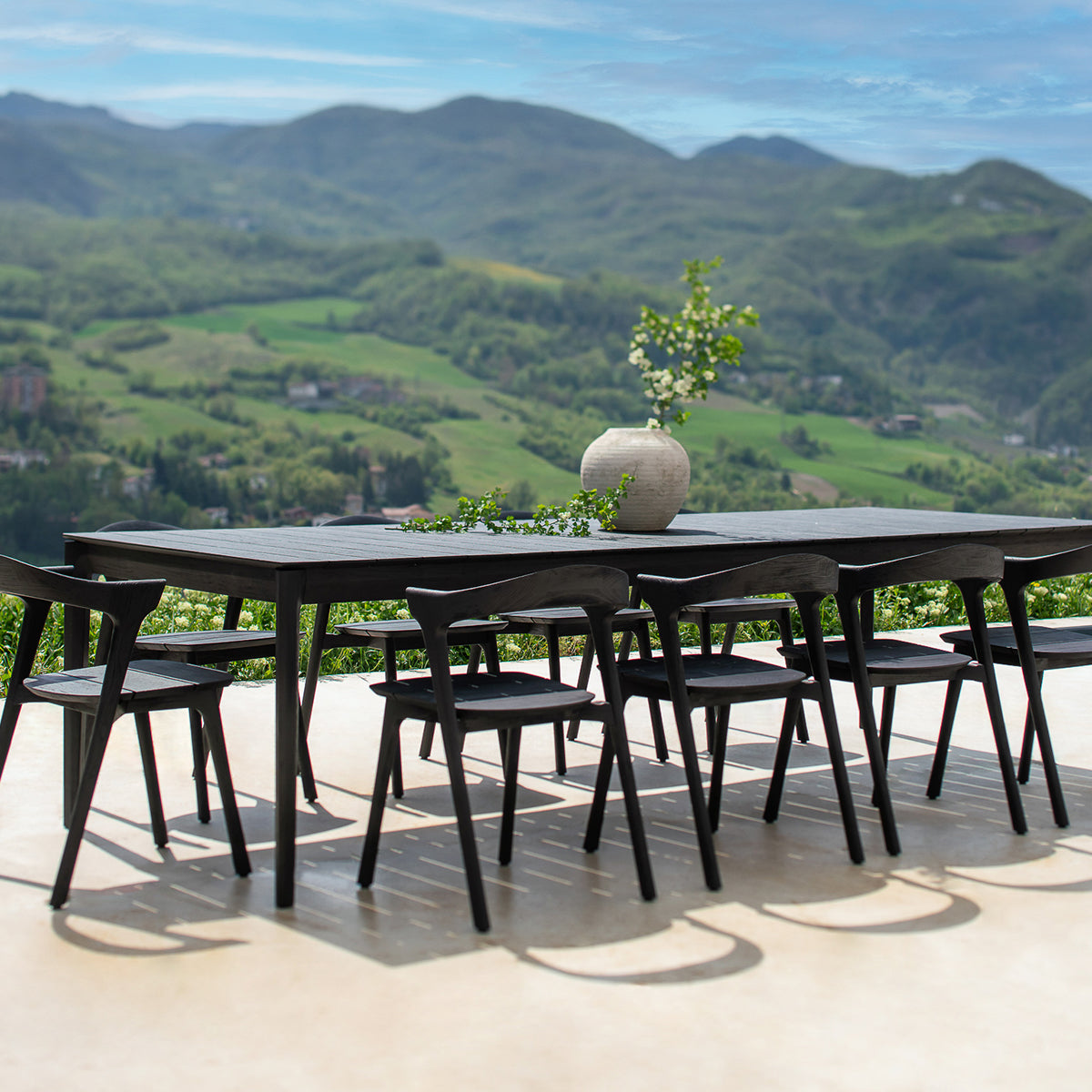 Premium Bok Rectangle Outdoor Dining Table - Weather-Resistant Patio Furniture for Garden, Deck, and Backyard Dining