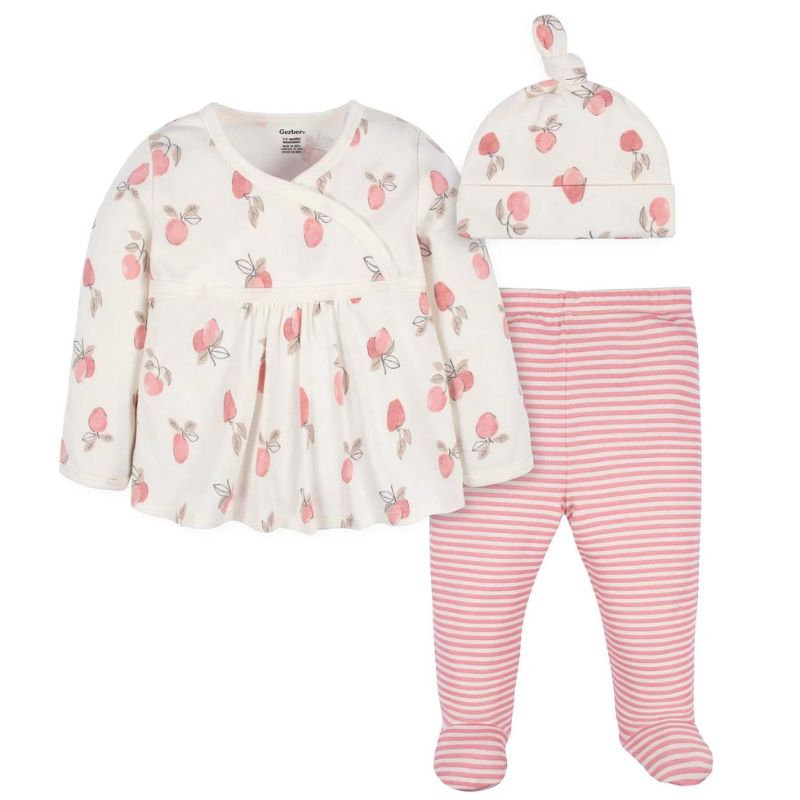 3 Piece Baby Comfy Stretch Set - Soft Cotton Bodysuit & Pants Outfit for Newborns & Infants - Perfect for Playtime, Naptime & Photo Shoots