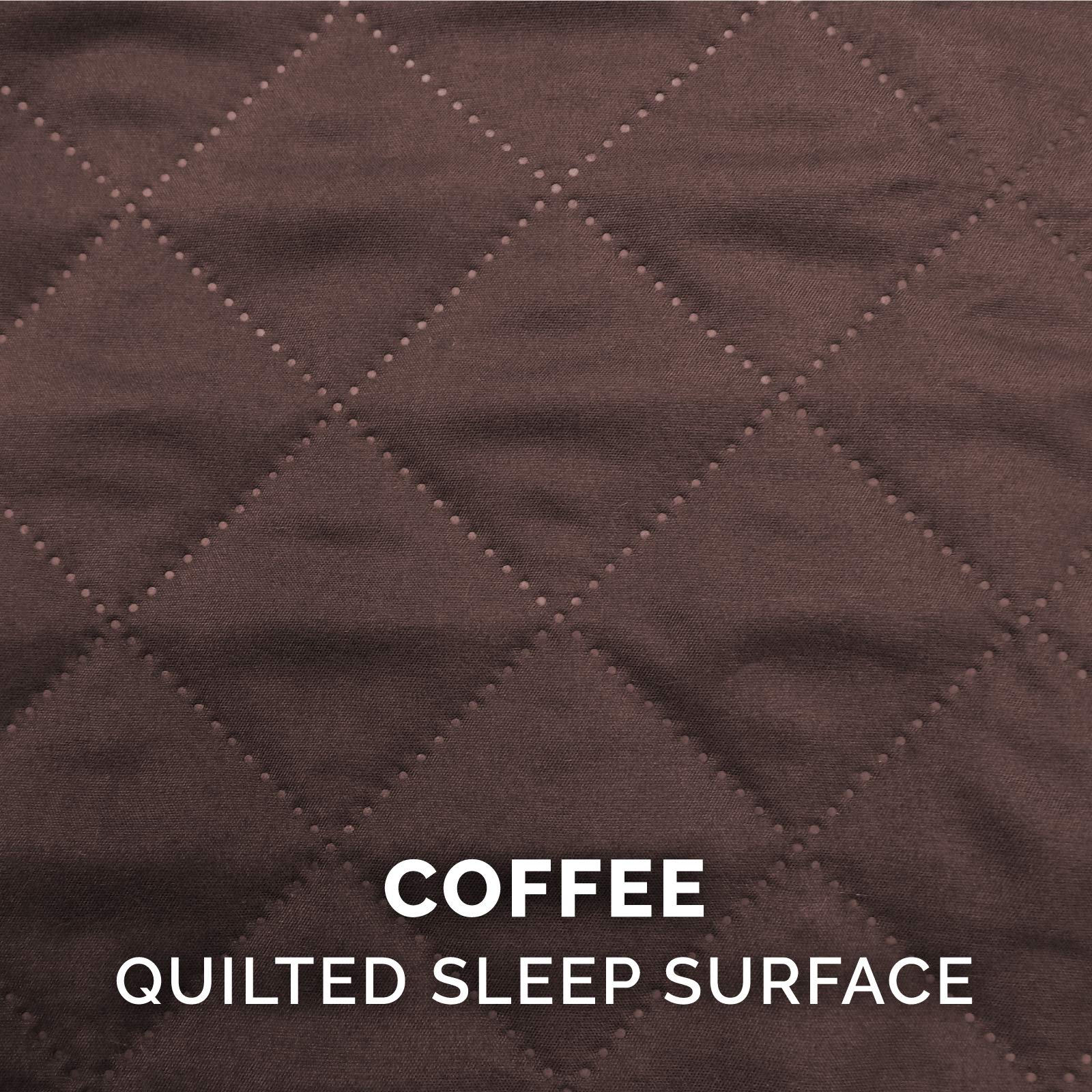 Furhaven Cooling Gel Dog Bed for Large Dogs up to 95 lbs - Removable Bolsters & Machine Washable Cover - Quilted Sofa Style in Coffee Color (Jumbo/XL) - Perfect for Hot Weather & Arthritis Relief