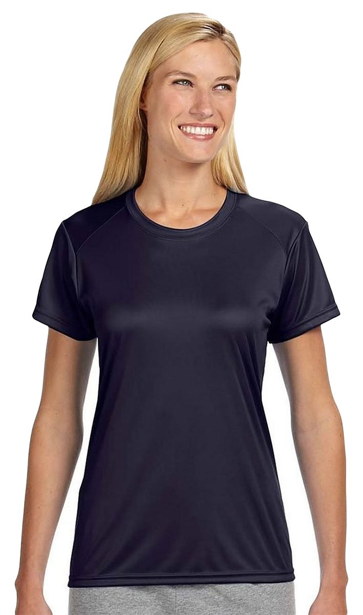 Breathable A4 Cooling Moisture Wicking Performance Interlock Shirt for Men - XX-Large Navy Blue - Ideal for Workouts, Running & Outdoor Activities