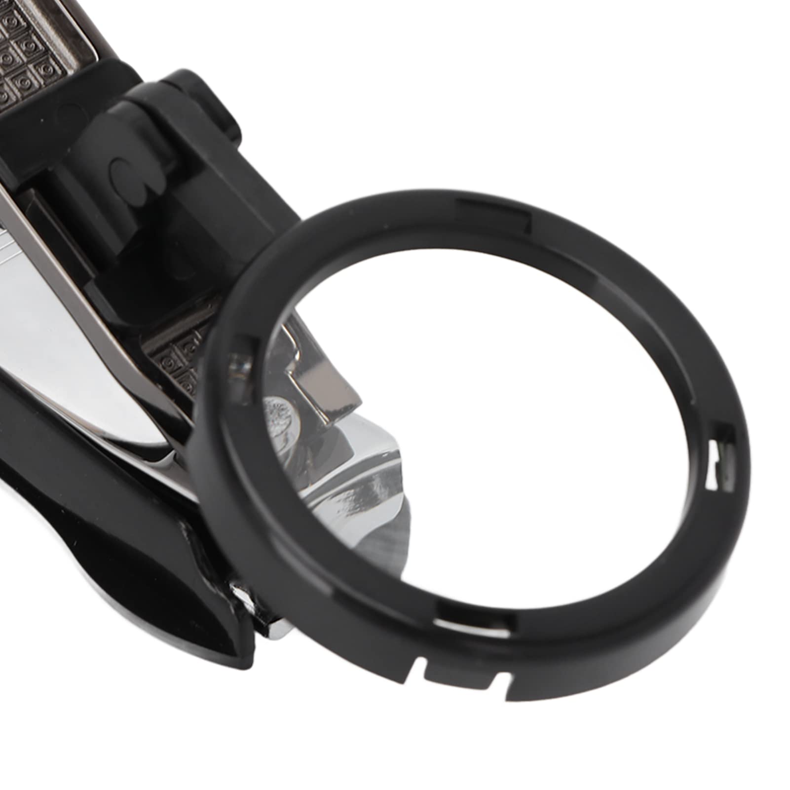 **Magnifying Nail Clippers Set for Seniors - Heavy Duty Portable Nail Cutter with Removable Magnifying Glass & Loupe - Perfect for Travel, Home, and Elderly Care (Black)**
