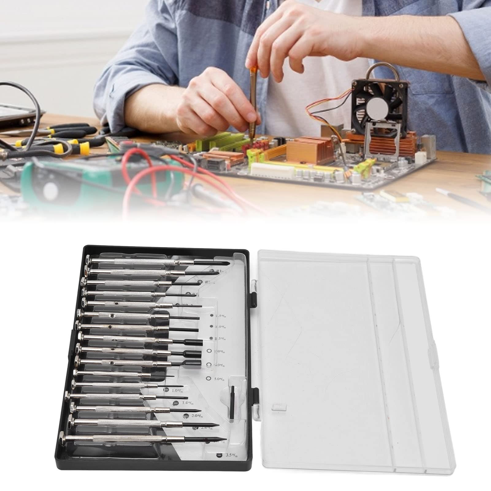 Premium Screwdriver Set - 12-Piece Multi-Size Hand Tool Kit with Ergonomic Grip for Home Repair, Electronics & DIY Projects | Durable Portable Screwdrivers for Maintenance, Furniture Assembly & Automotive Work