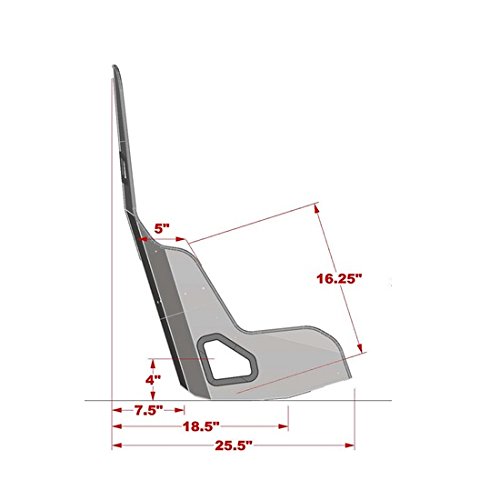 Kirkey 55160 55 Series Aluminum Pro Street Drag Racing Seat - 16
