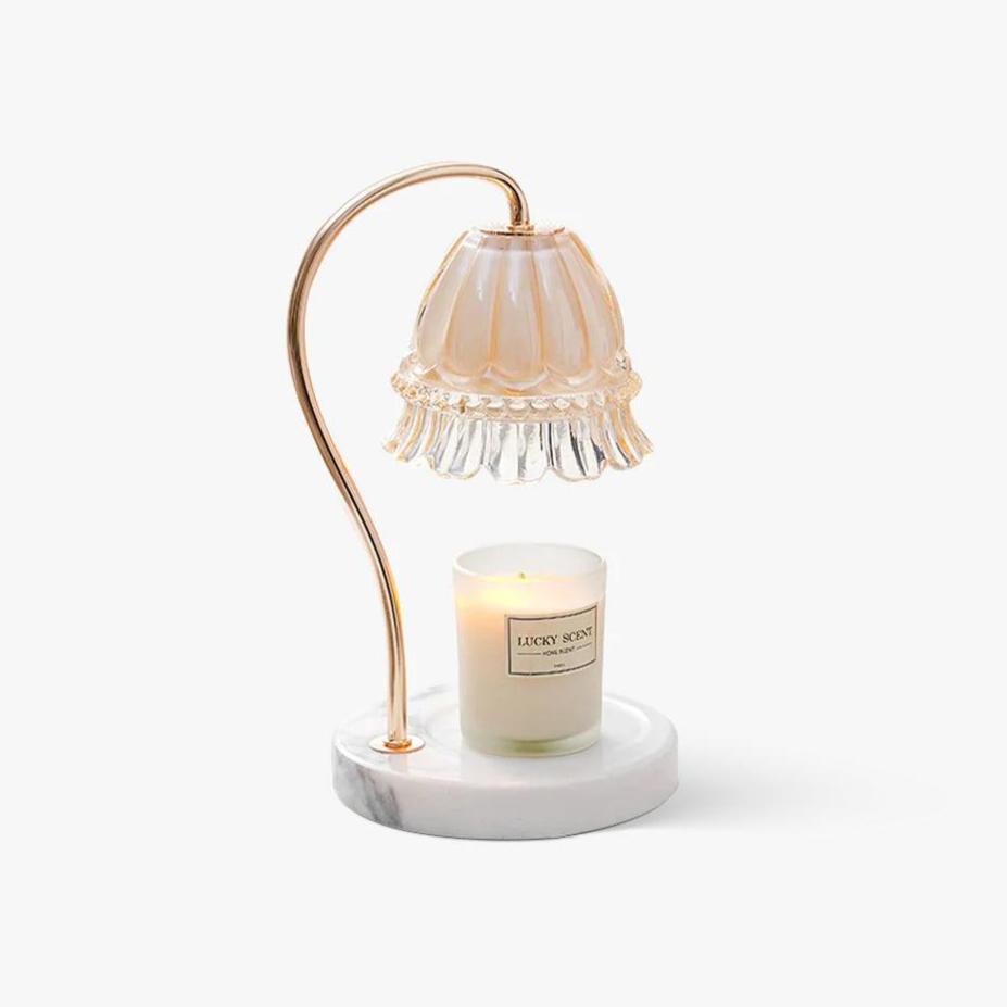 Lily Marble Warmer Table Lamp - Elegant Nightstand Light for Bedroom, Living Room, or Office - Perfect for Reading, Relaxing, and Creating Cozy Ambiance