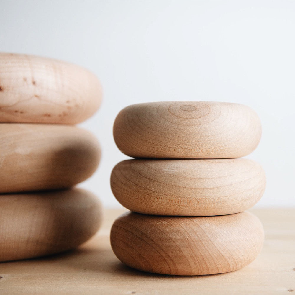 Premium Round Maple Wood Bowl - Handcrafted Natural Wooden Serving Bowl for Salads, Fruits & Snacks - Perfect for Dining, Entertaining & Home Decor