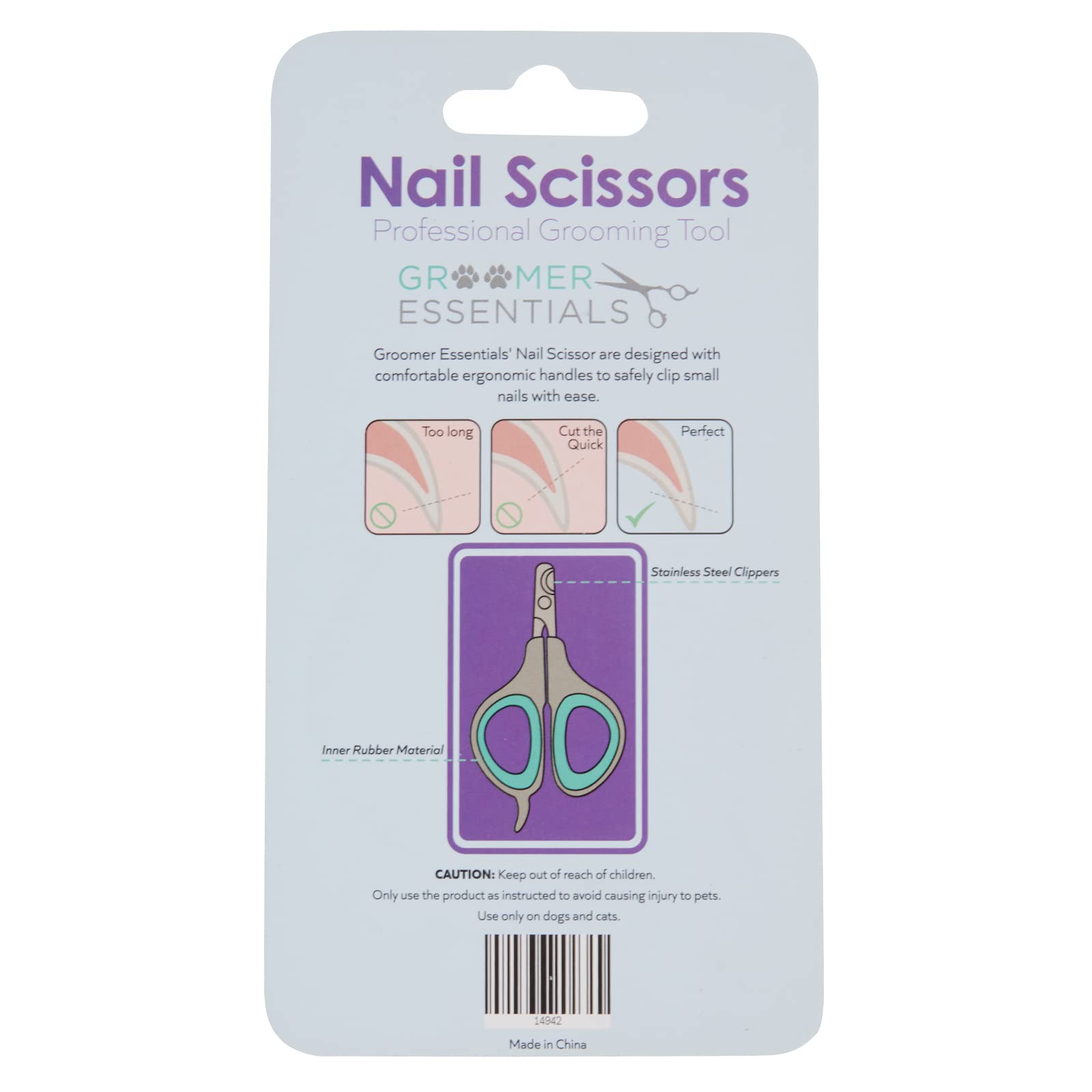Professional Stainless Steel Nail Scissors - Sharp Precision Nail Clippers for Manicure, Pedicure & Grooming - Perfect for Home, Salon, Travel & First Aid Kits