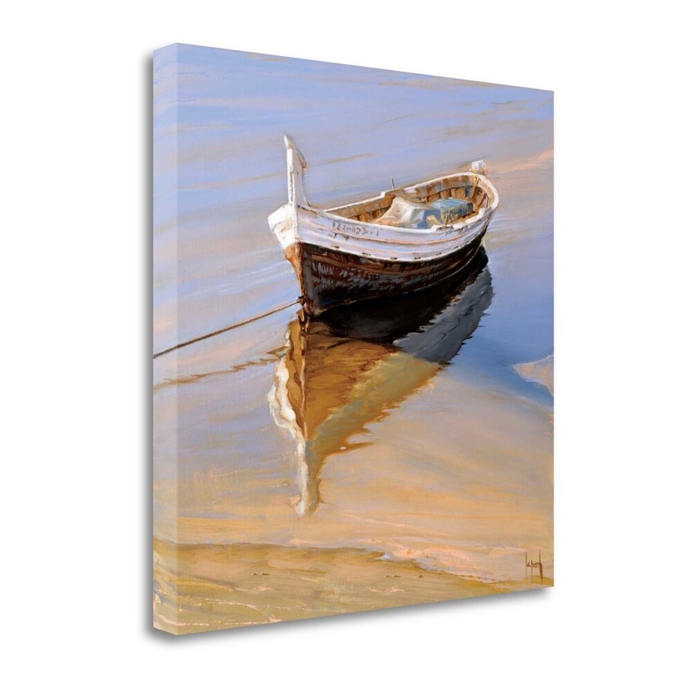 Barcas Descansando By Jaume Laporta - Premium Giclee Art Print on Gallery Wrapped Canvas - Ready to Hang Wall Decor - Perfect for Living Room, Bedroom or Office