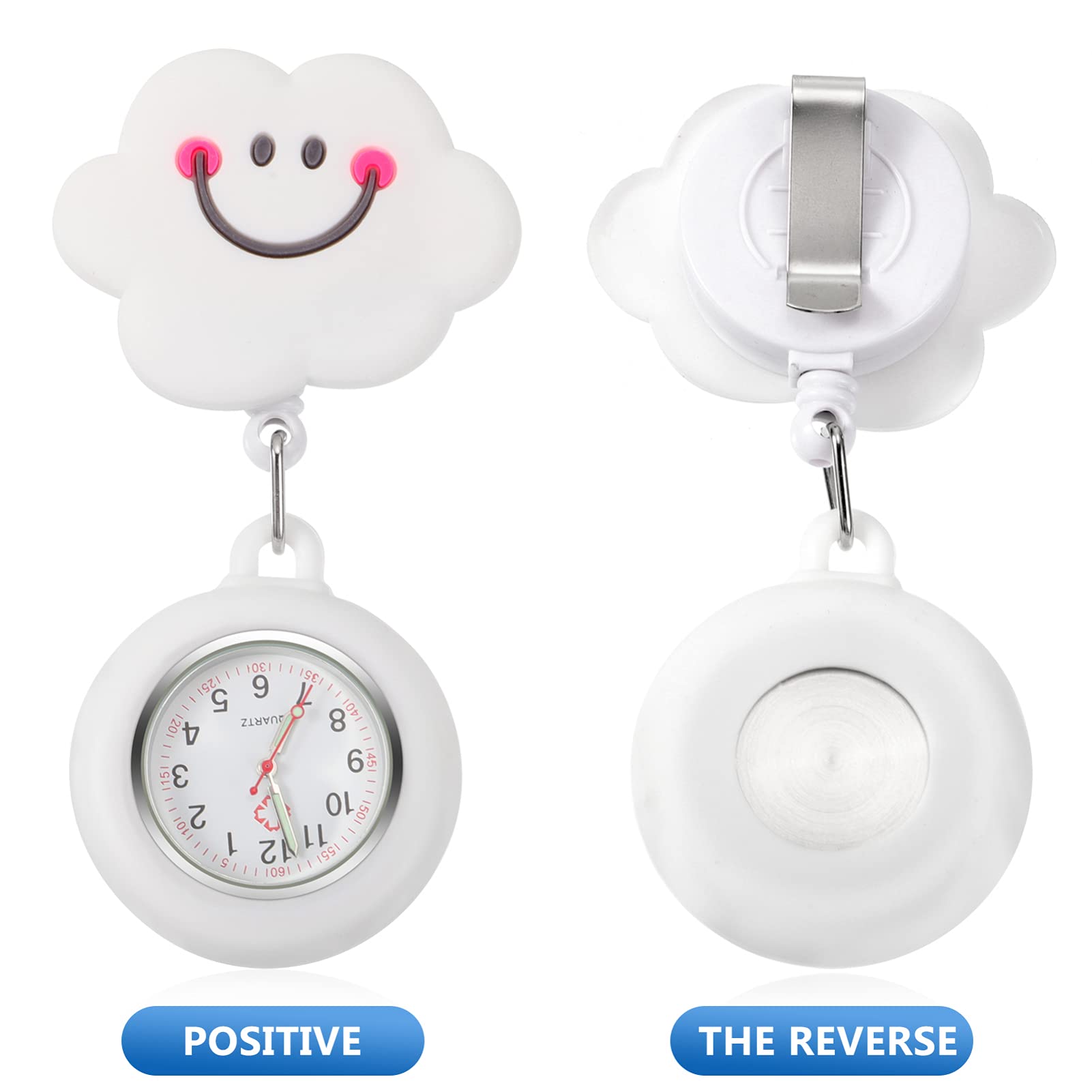 iplusmile Retractable Nurse Watch with Second Hand - Clip on Lapel Digital Pocket Watch for Nurses, Doctors, Students & Women - Perfect for Medical Shifts, Clinical Rotations & Time Management