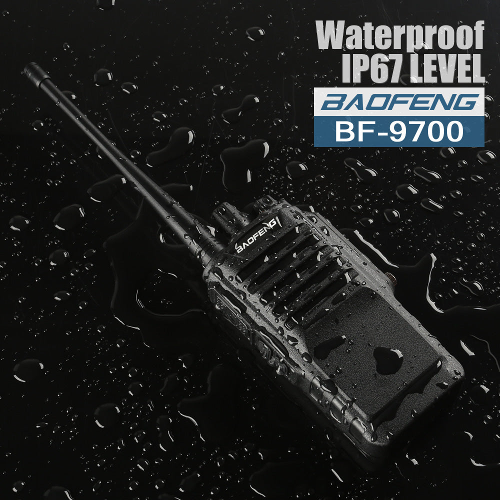 Baofeng BF 9700 UHF Two-Way Radio [10 Pack] - 7W/5W/1W Adjustable Power, IP67 Waterproof, Noise Cancellation - Ideal for Construction, Security, Outdoor Adventures & Emergency Communication