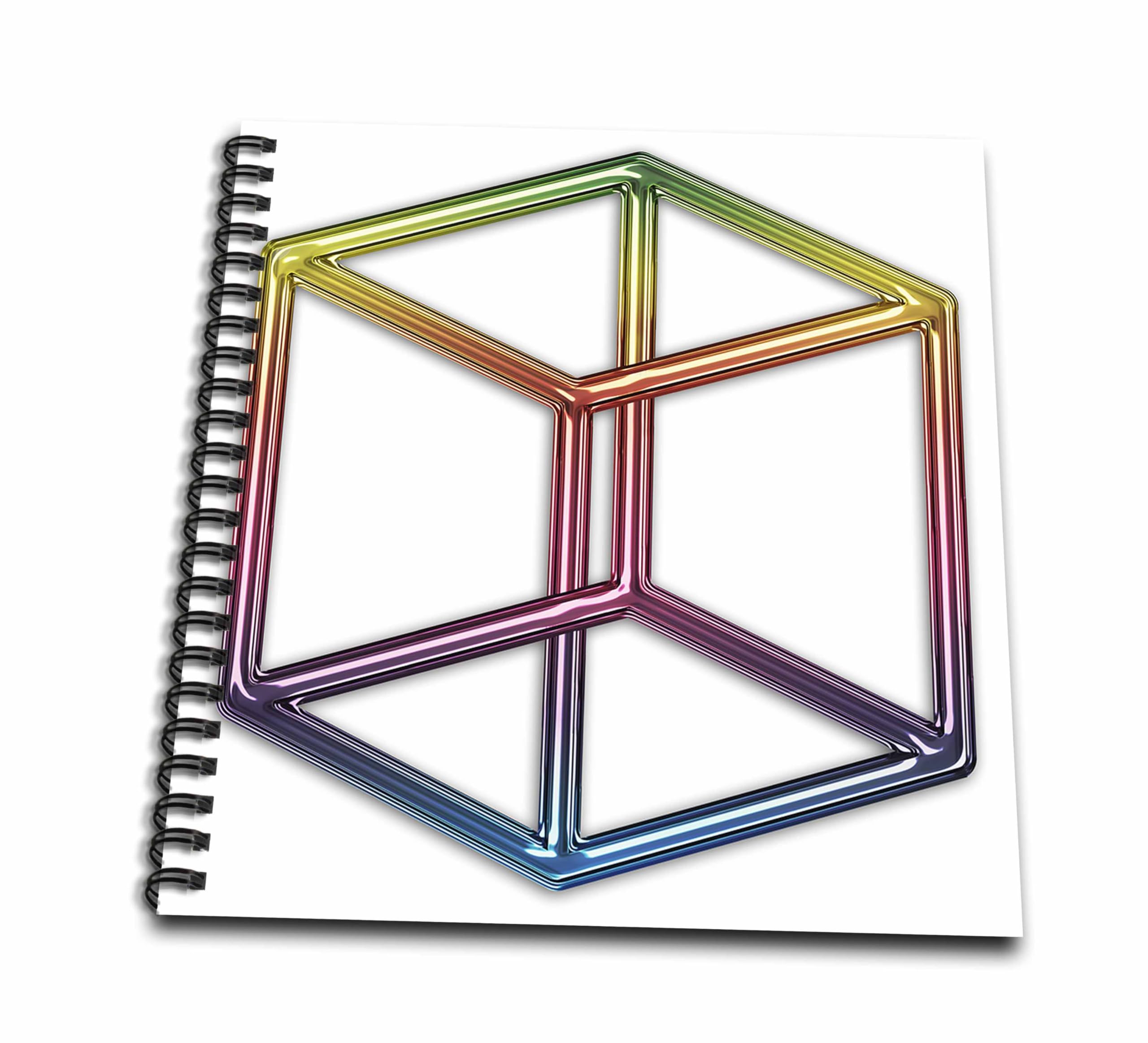 3D Rose Escher's Impossible Cube Rainbow Drawing Book - 8