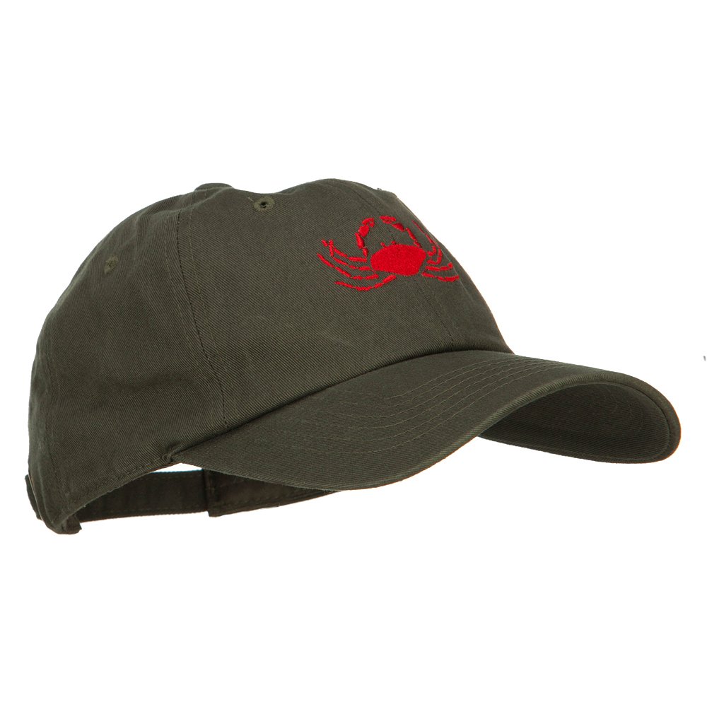 e4Hats.com Crab Embroidered Unstructured Baseball Cap - Stylish Summer Hat for Beach, Fishing & Outdoor Activities