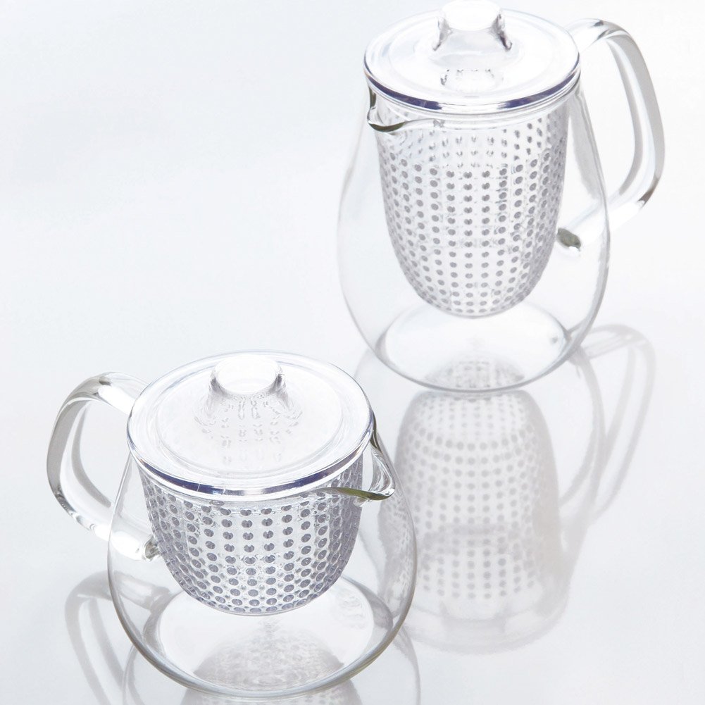 KINTO UNITEA 22909 Teapot - 15.2 oz (450ml) Heat-Resistant Glass & Dishwasher Safe Plastic Tea Pot - Perfect for Iced Tea, Herbal Infusions & Japanese Tea Ceremonies