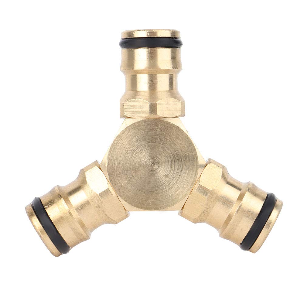 Brass Water Pipe Connector 0.6 Inch - Garden Hose Fitting for Lawn Irrigation, Home Gardening Supplies & Outdoor Watering Systems