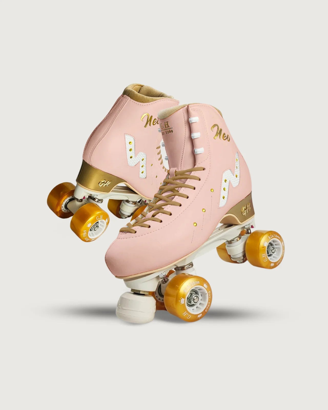 GH Neo Quad Roller Skates for Adults - Adjustable Outdoor & Indoor Rollerblades with Light-Up Wheels - Perfect for Fitness, Rink Skating, and Retro Roller Disco Parties