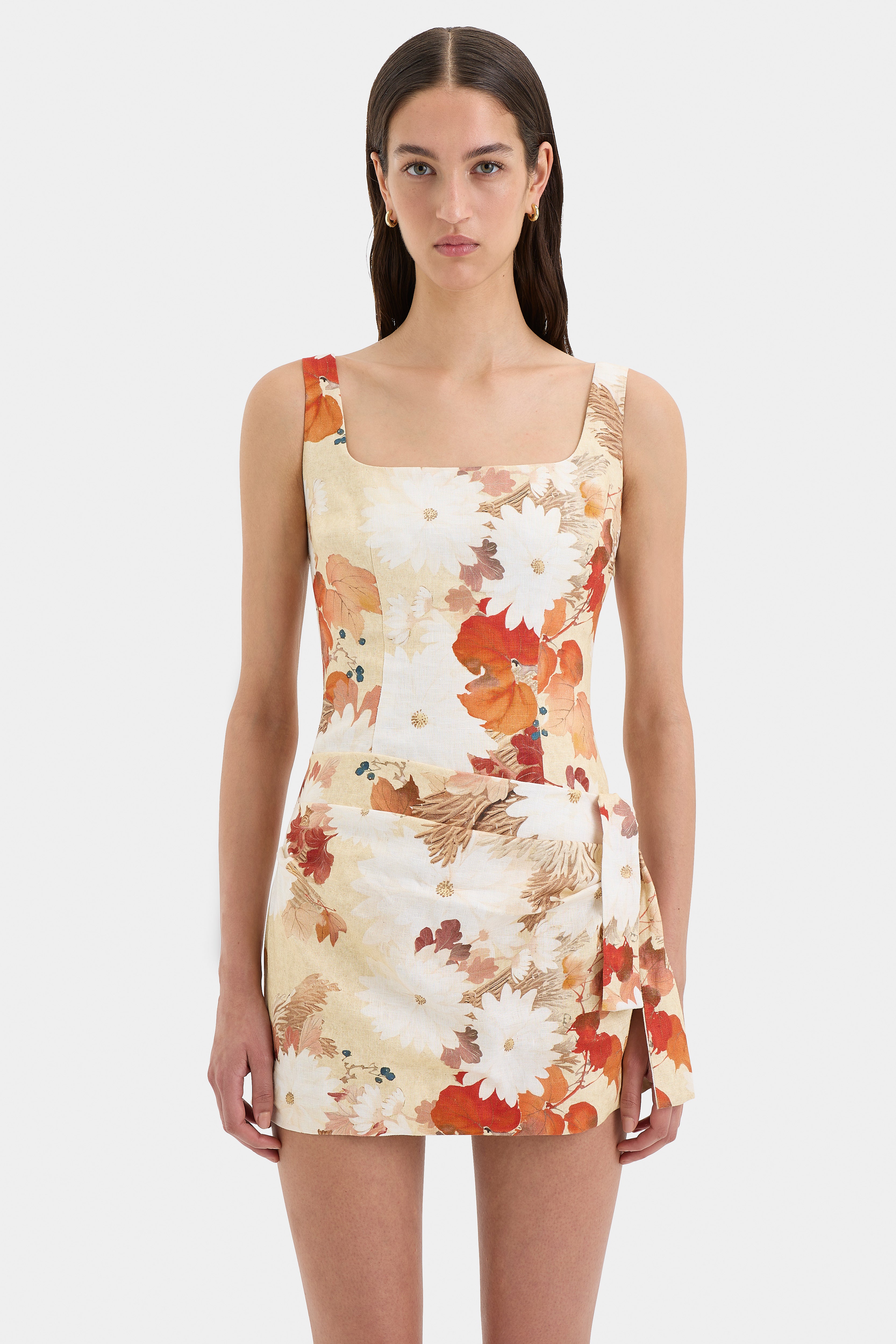 Jessamine Tie Mini Dress - Floral Print Summer Party Dress for Women, Perfect for Weddings, Dates & Night Out