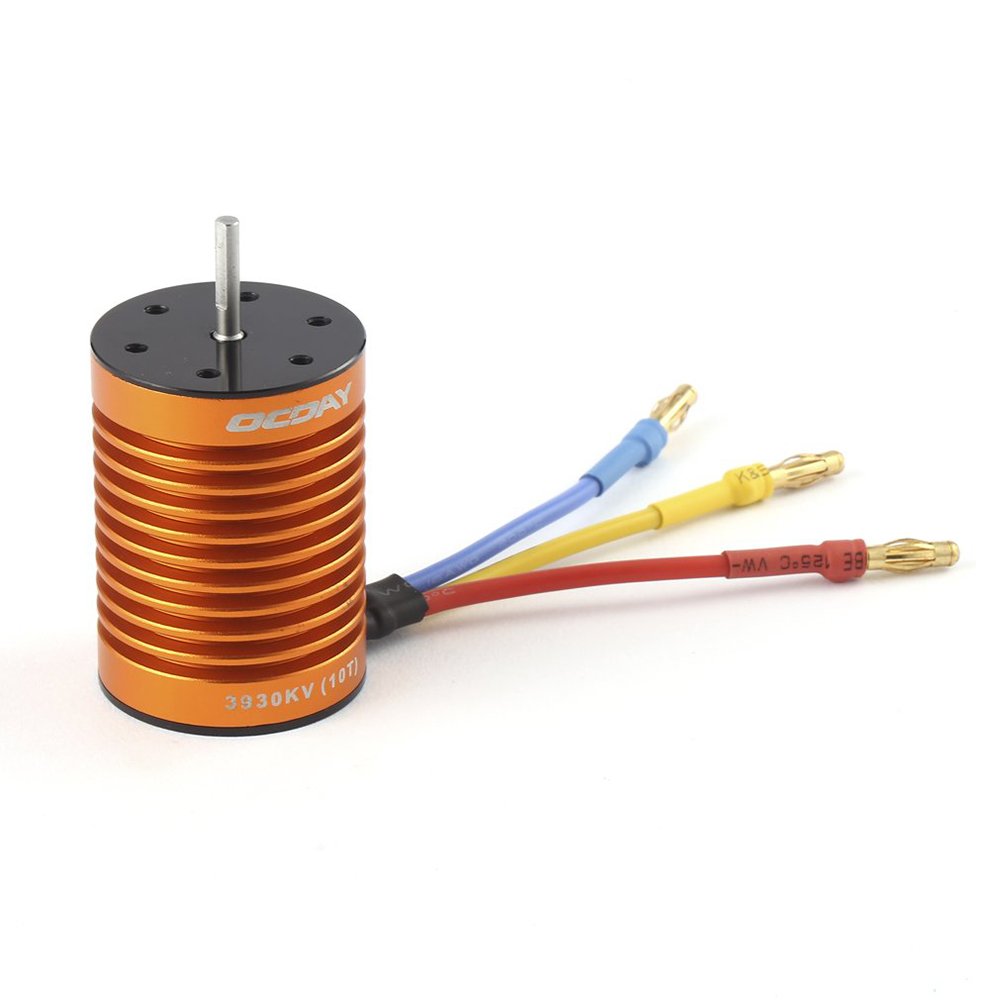 GoolRC 10T 3930KV 4-Pole Sensorless Brushless Motor with Waterproof 60A ESC for 1/10 RC Cars, Trucks, Boats - High Performance Upgrade for Off-Road Racing and Water Adventures