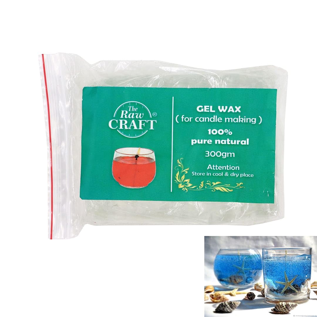 300g Pure Natural Transparent Candle Making Gel Wax - Premium DIY Candle Supplies for Home Decor, Wedding Centerpieces & Spa Relaxation