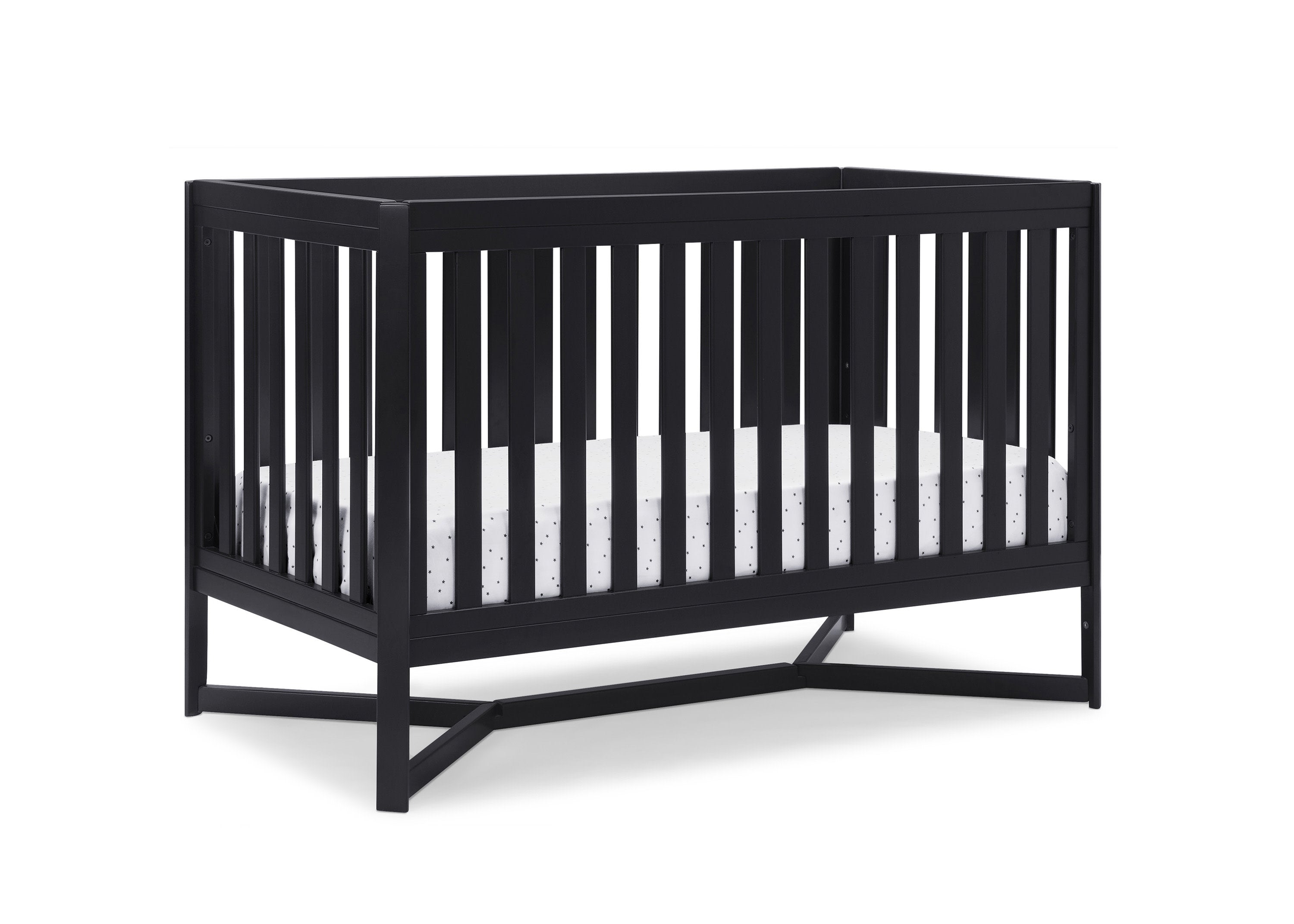 Tribeca 4-in-1 Convertible Baby Crib - White Nursery Furniture for Newborn to Toddler Bed - Perfect for Modern Nursery Rooms & Daycare Centers