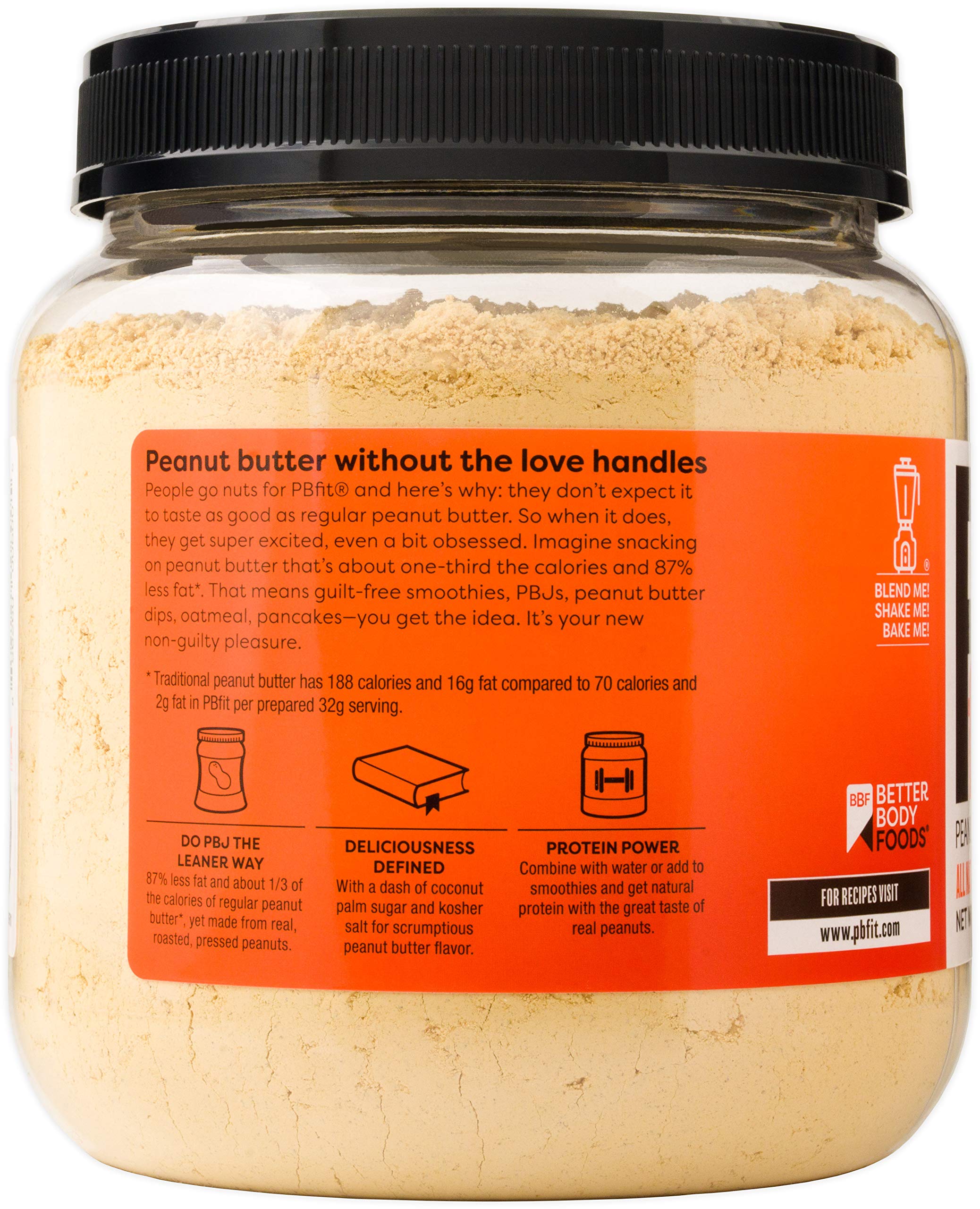 Organic PBfit Peanut Butter Powder, 24 oz (3-Pack) - Low Fat, High Protein, Gluten-Free for Smoothies, Baking & Healthy Snacks