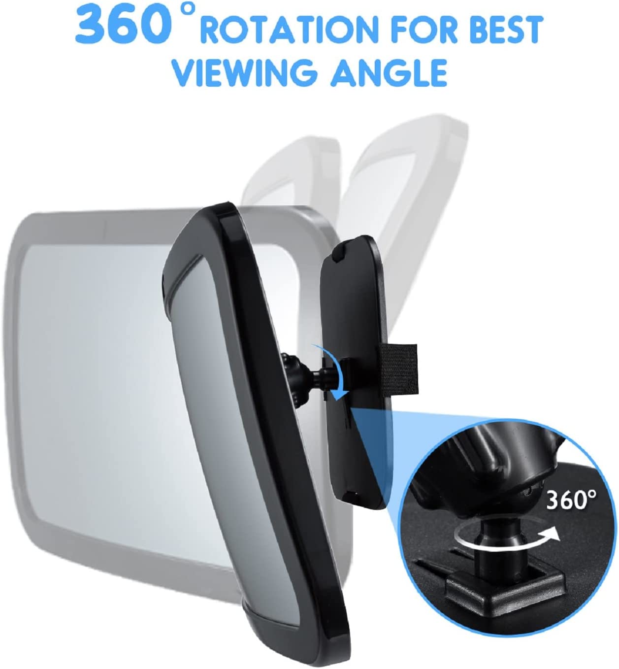 Baby Car Mirror for Back Seat - Adjustable Rear View Infant Safety Mirror for Cars | Perfect for Monitoring Baby in Rear-Facing Car Seat