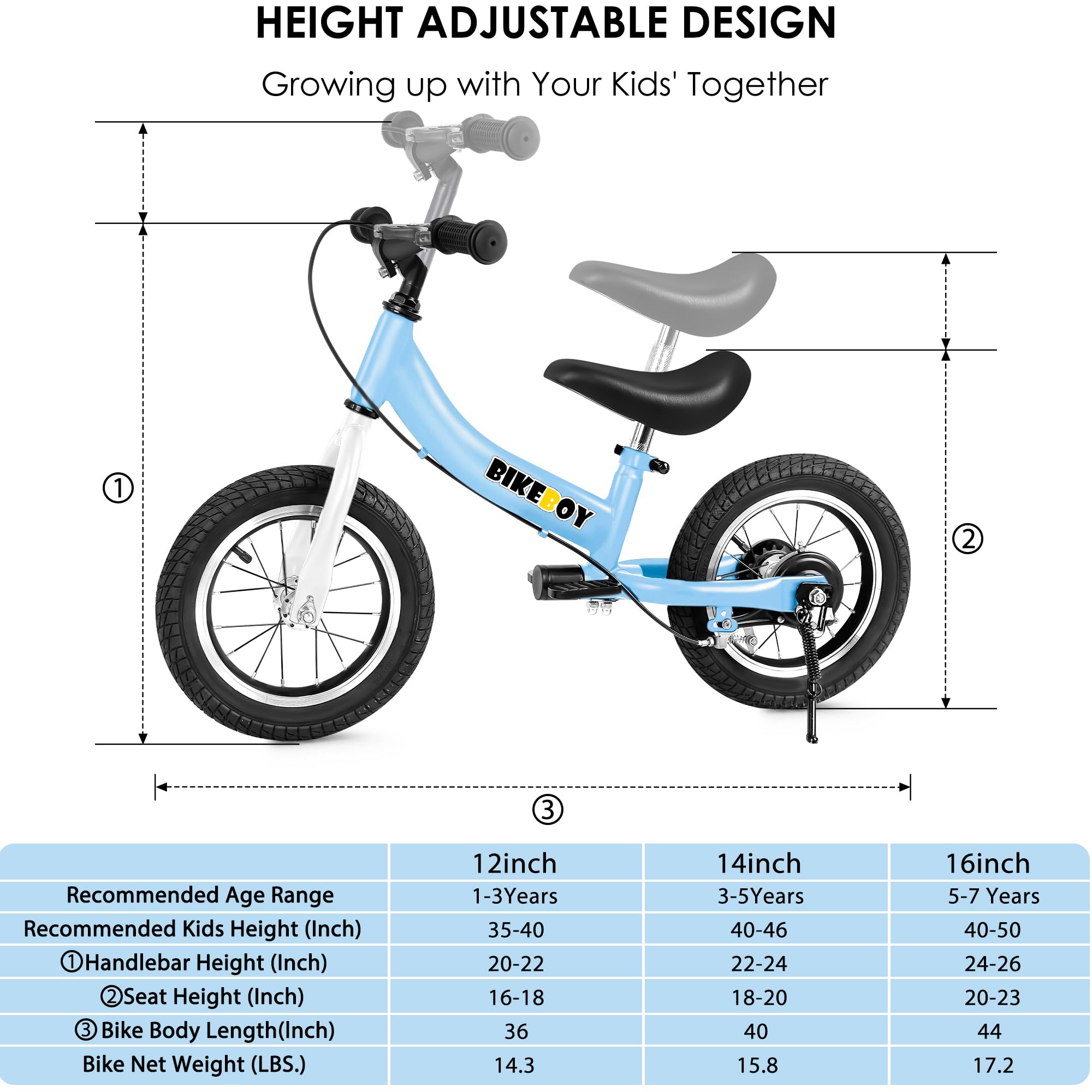 2 in 1 Balance Bike for Kids Ages 2-7 | Convertible Toddler Bike with Training Wheels & Pedals (12/14/16 Inch) - Perfect for Learning to Ride, Backyard Play & Outdoor Adventures