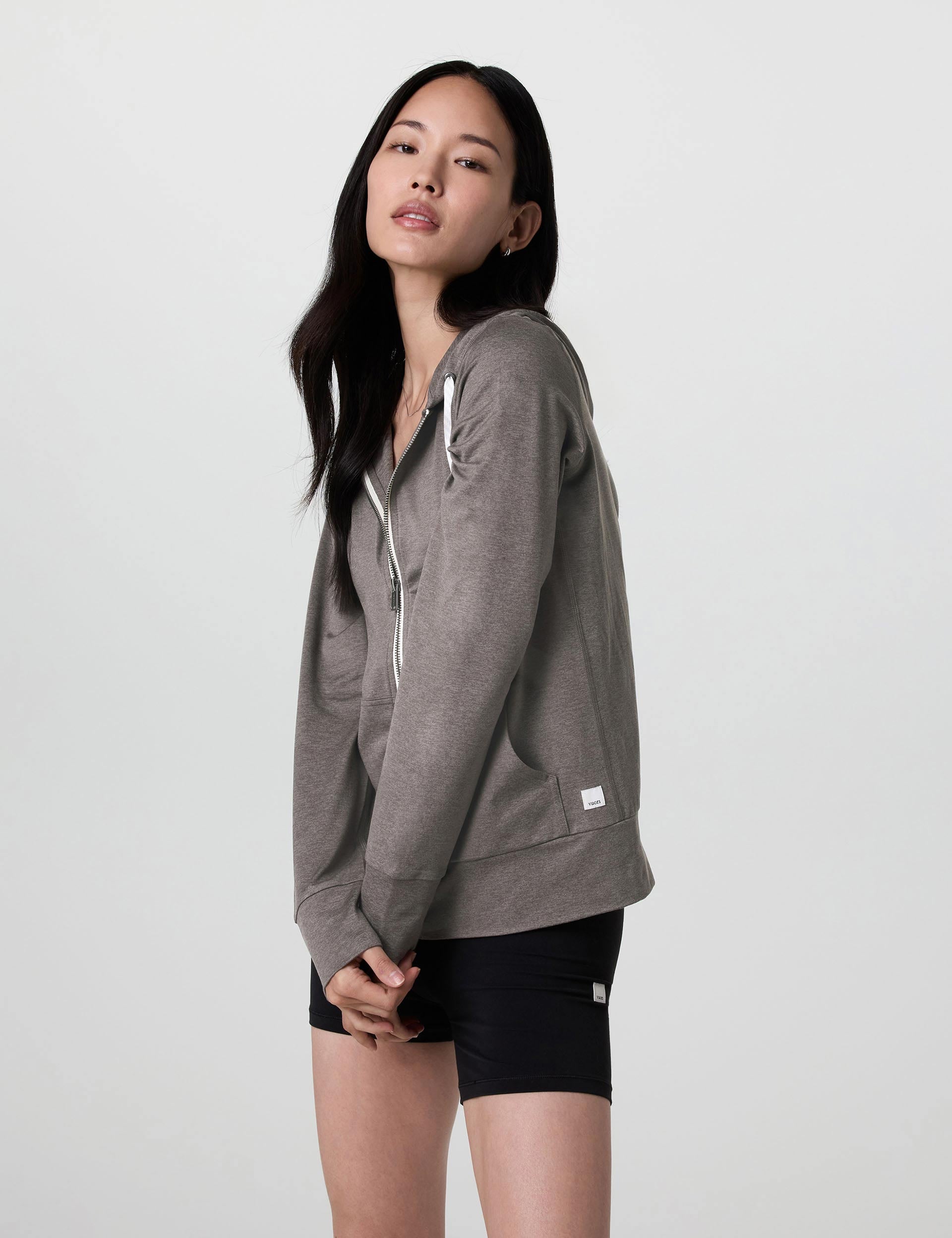 Halo Performance Hoodie 2.0 - Lightweight Athletic Pullover for Men & Women - Moisture Wicking Workout Hoodie in Chia Heather - Perfect for Gym, Running & Outdoor Activities