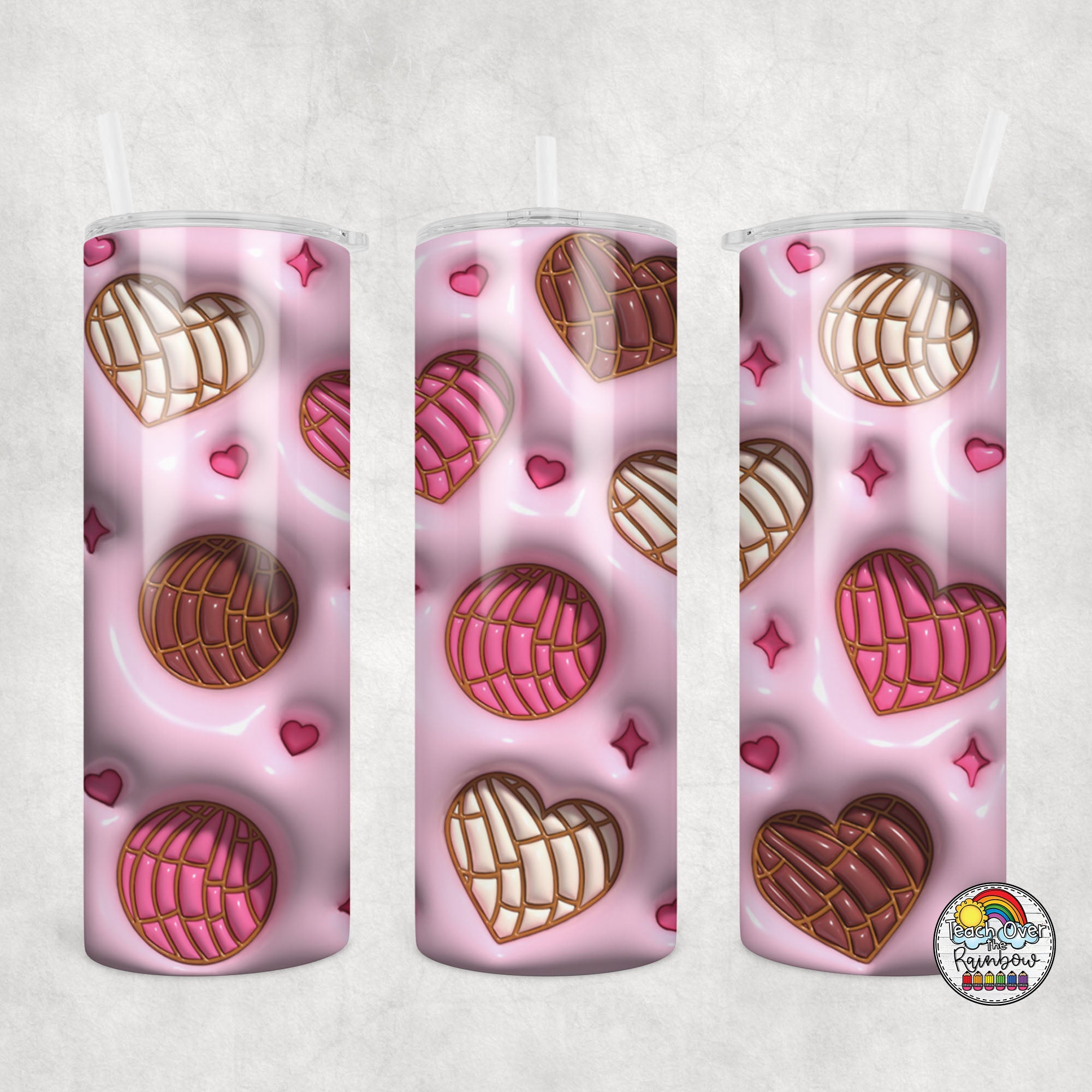 Yummy Concha Tumbler - 20oz Insulated Coffee Mug with Lid, Cute Mexican Sweet Bread Design - Perfect for Hot/Cold Drinks at Home, Office or Travel