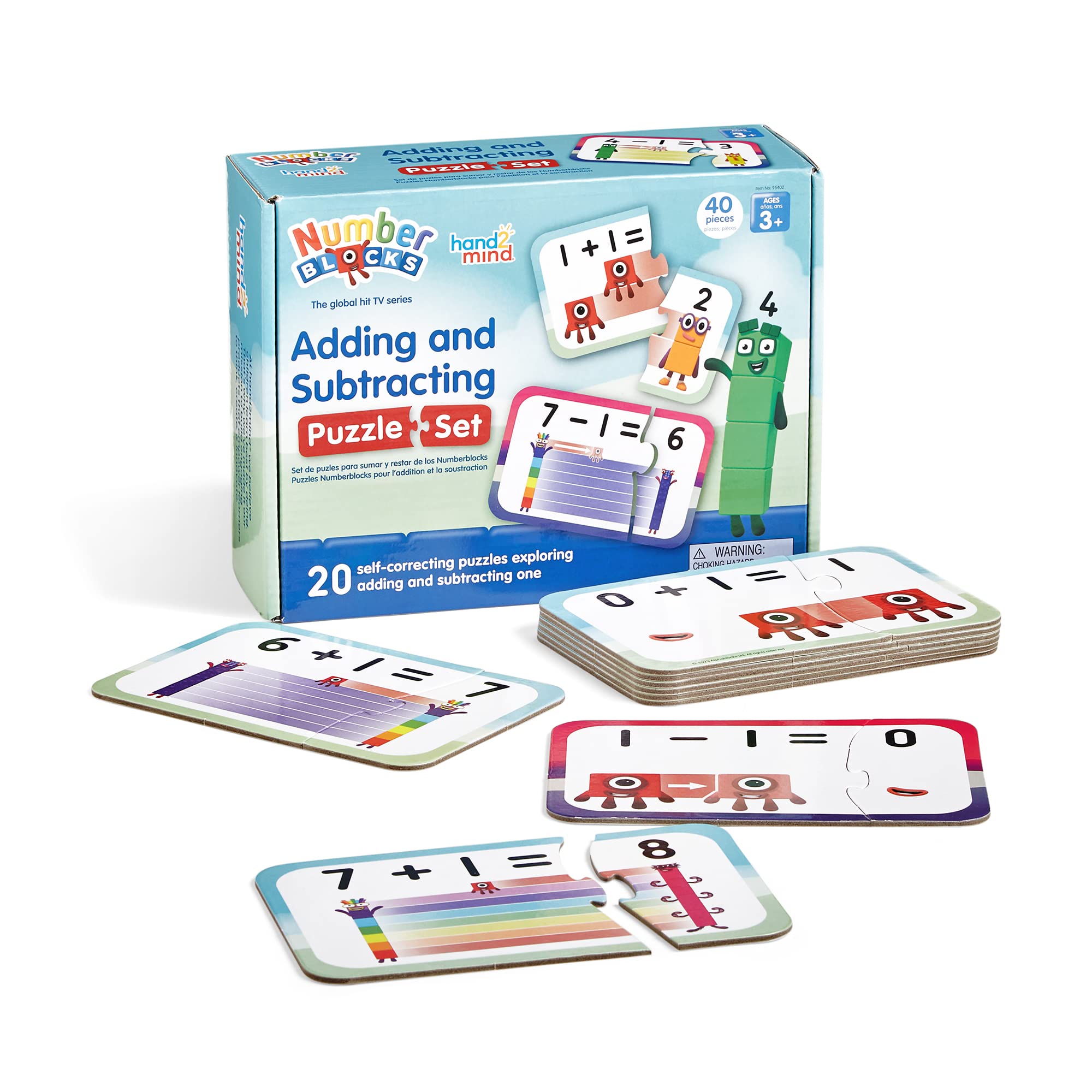 Numberblocks Adding and Subtracting Puzzle Set | Math Learning Toys for Preschool & Toddlers | Educational Matching Game for Kids | Perfect for Easter Basket Stuffers & Classroom Activities