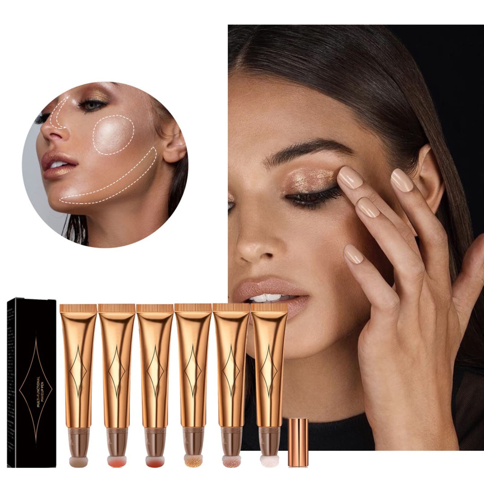 Taupe Concealer Stick - Creamy Eye Brightener & Highlighter Pen for Under Eyes, Contouring & Blush - Perfect for Home Makeup & Natural Everyday Look