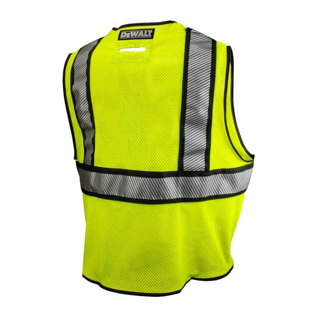 DeWalt Industrial Safety Vest - High Visibility Reflective Work Vest for Construction & Road Work - One Size Fits All - Ideal for Night Shifts, Warehouse Safety & Outdoor Labor