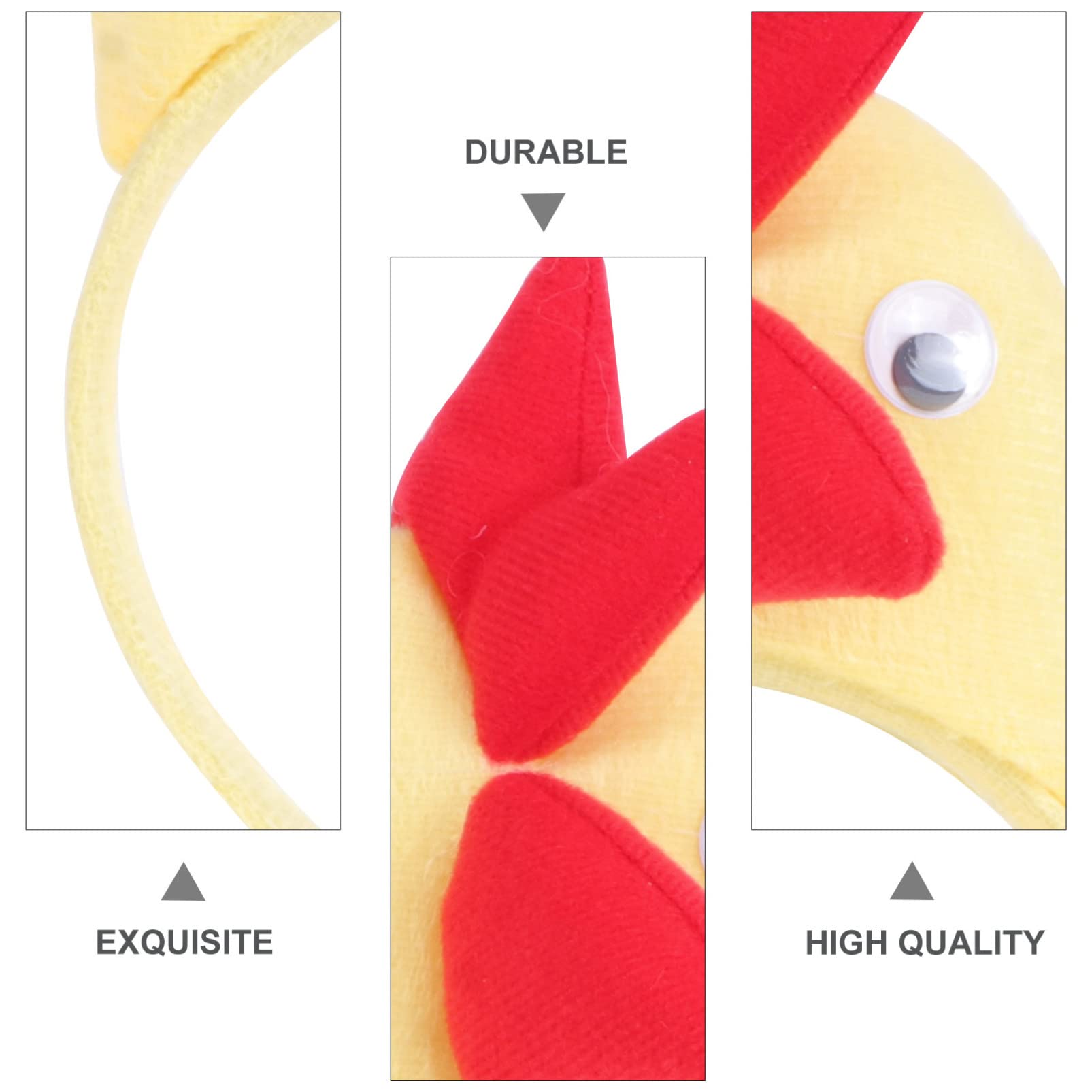 2Pcs Yellow Chick Headband - Cute Rooster Animal Hair Hoop for Women & Adults - Easter Party Decorations, Spring Festival Accessories, Cosplay Costume Props