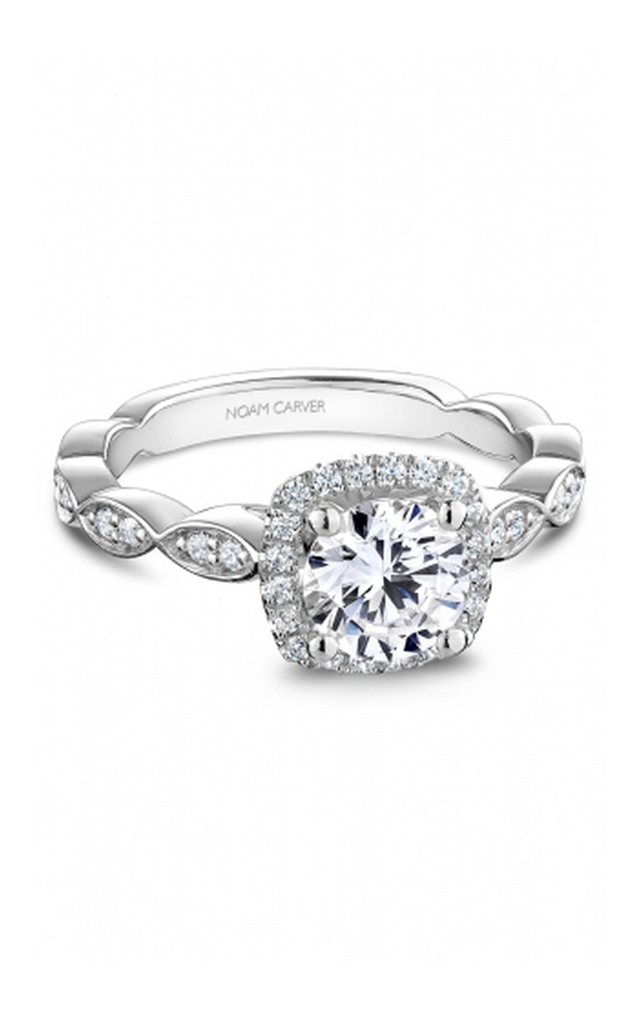 Noam Carver Bridal Engagement Ring R056 01A - Elegant Solitaire Diamond Ring for Women, Perfect for Proposals, Weddings & Anniversaries