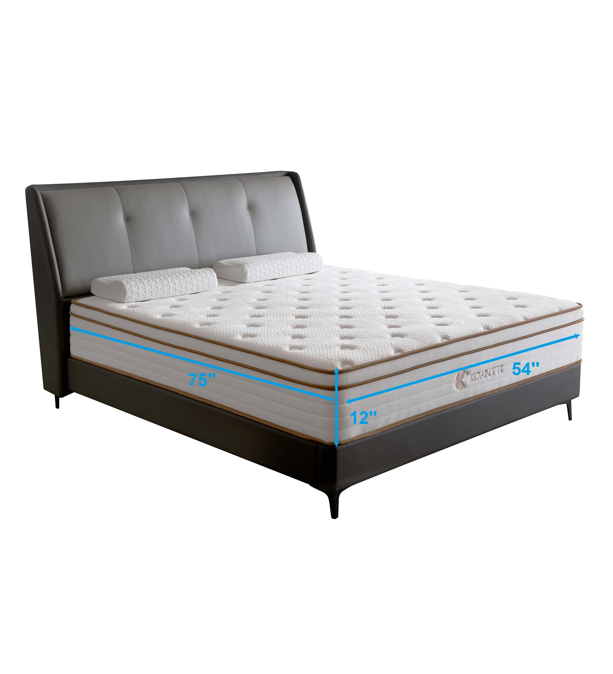 12 Inch Full Size Hybrid Mattress in a Box - Memory Foam & Pocket Springs for Back Pain Relief, Medium Firm Support, CertiPUR-US Certified - Perfect for Guest Rooms, Dorms & Small Bedrooms