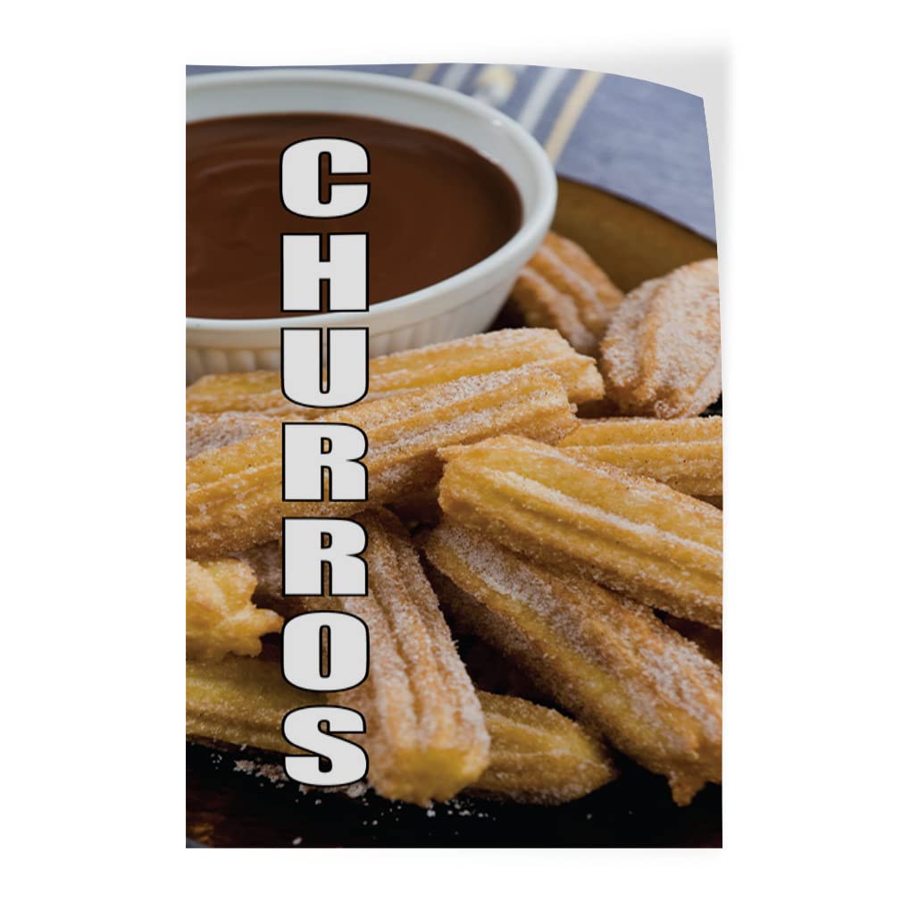 Vertical Vinyl Door Decals - Multiple Sizes (14x20 Inches) for Restaurants, Food Trucks & Commercial Use - Churros, Food & Drink Themed Industrial Stickers - Durable Vinyl Decals for Cars, Luggage & Bumpers - Perfect for Business Branding & Personalization