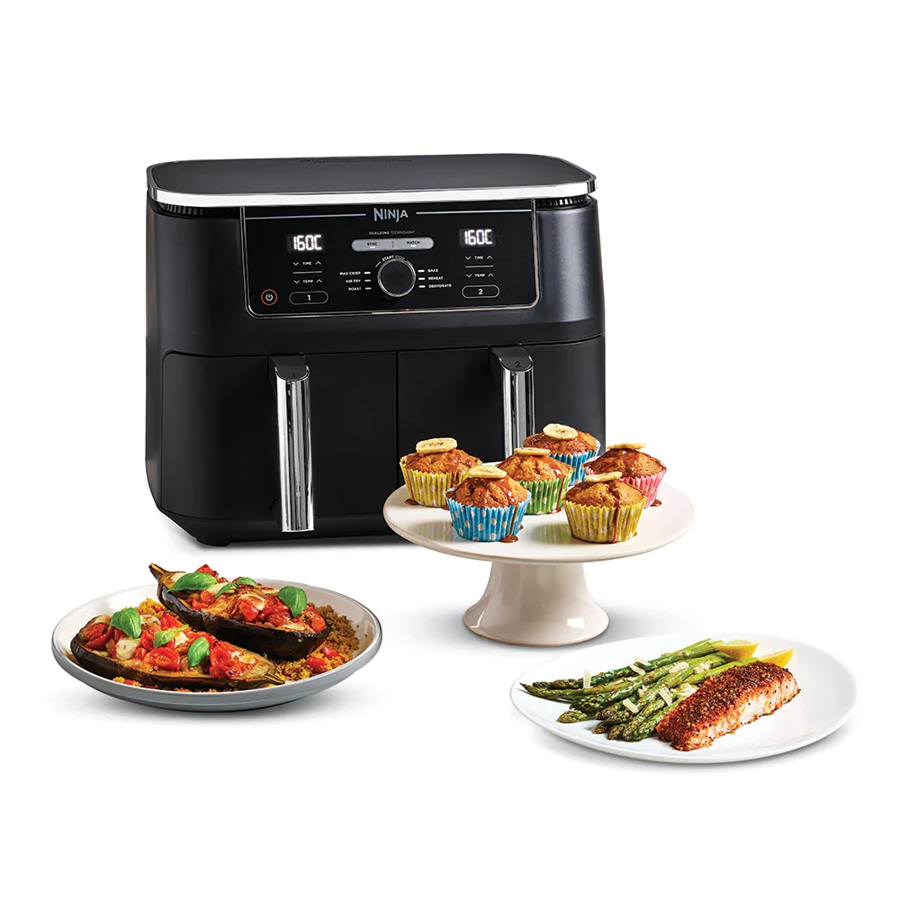 Ninja Foodi Max XXXL Dual Zone Air Fryer - Large Capacity Air Fryer Oven with 2 Independent Baskets, 6-in-1 Cooking Functions - Perfect for Family Meals, Parties & Healthy Cooking