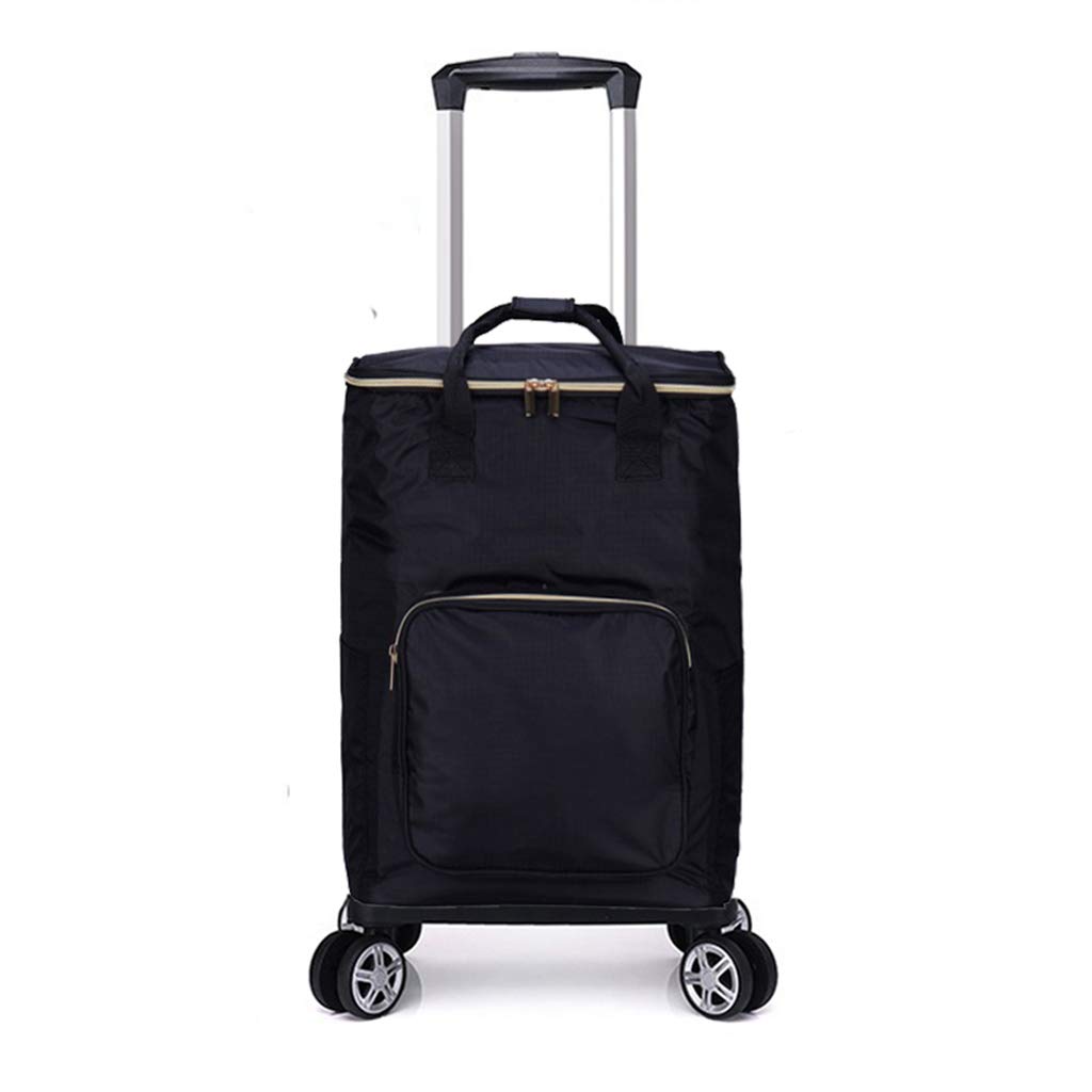 AWJ Foldable Grocery Trolley Cart - Large Capacity Collapsible Shopping Cart with Oversized Bags - Perfect for Grocery Shopping, Laundry, Market Trips & Home Organization
